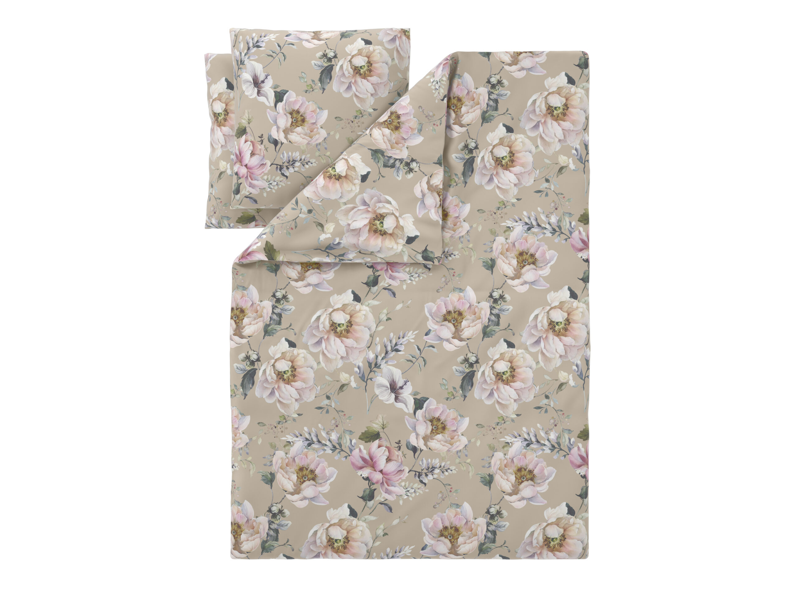 LIVARNO Satijnen dekbedovertrek 200 x 200 cm (Beige) (4054599247854)