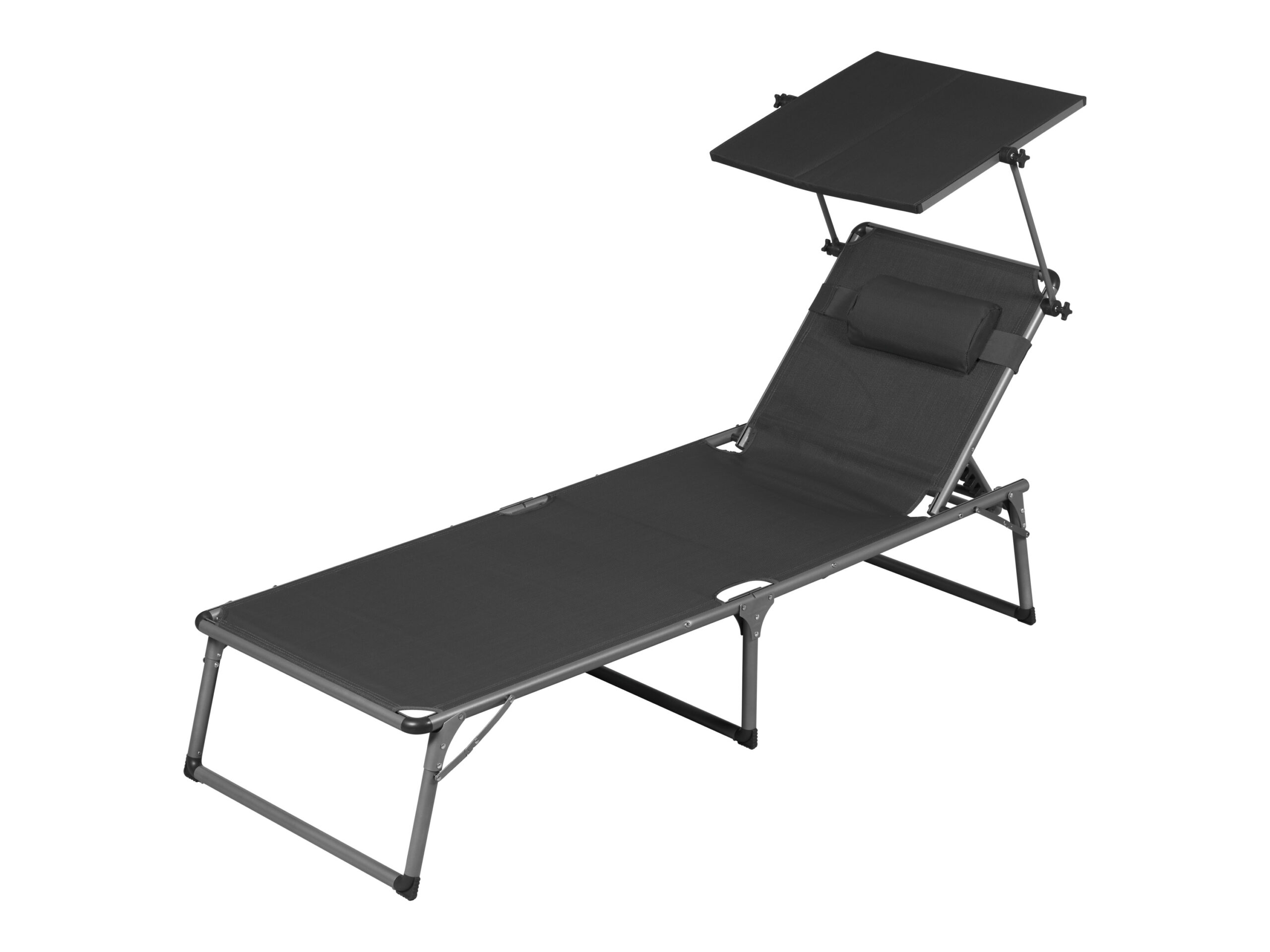 LIVARNO home Aluminium ligstoel met zonnedak Houston (4052916308578)