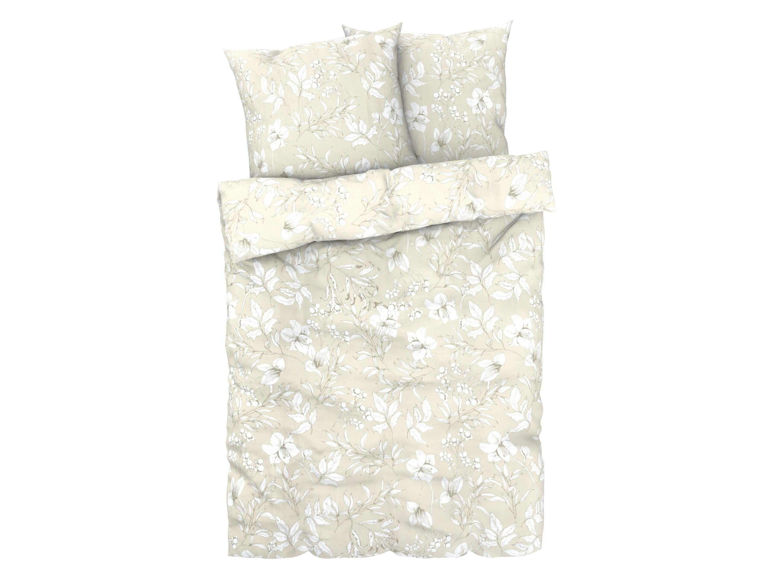 LIVARNO home Dekbedovertrek 200 x 200 cm (Beige) (4052916261385)