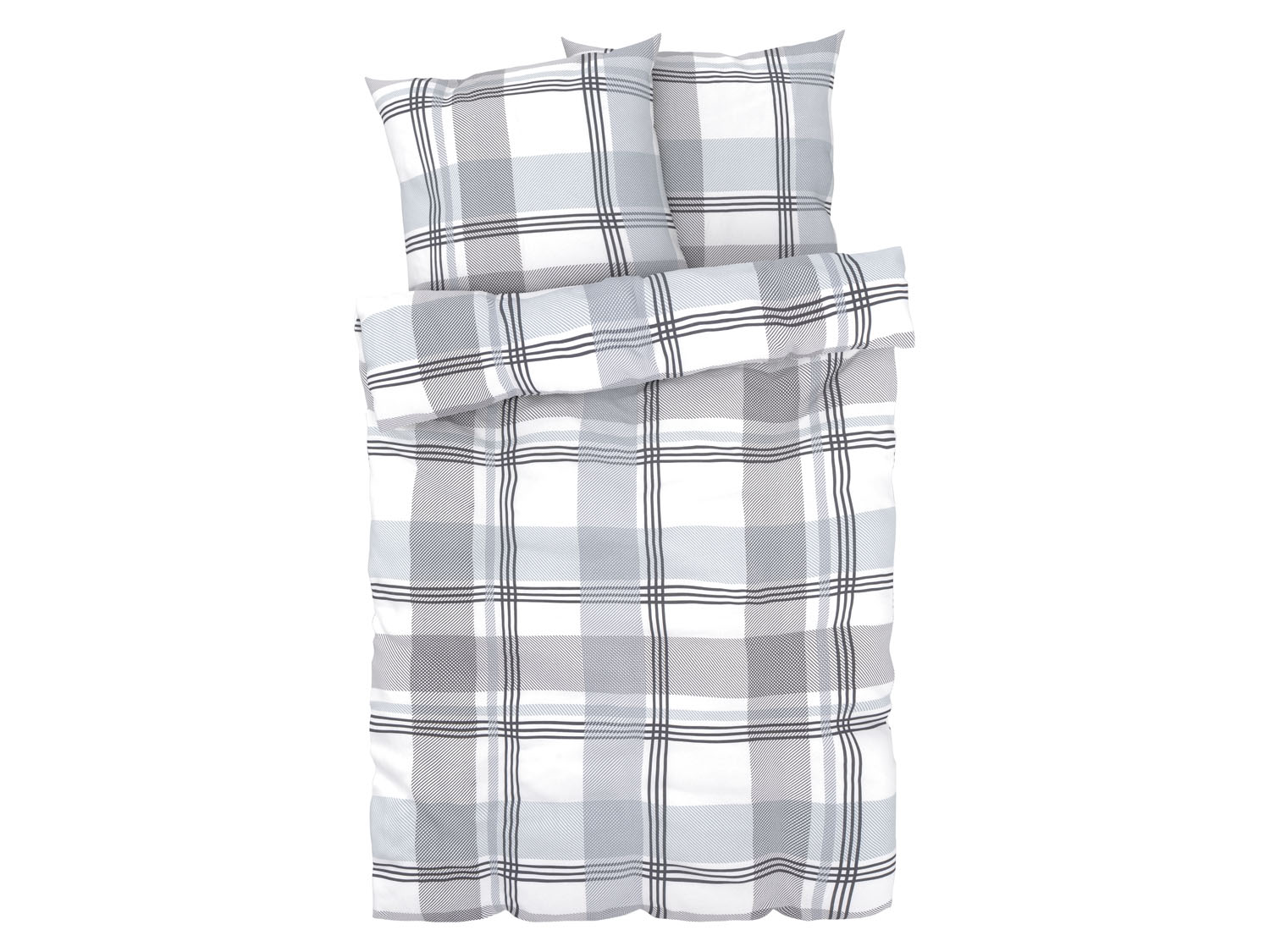 LIVARNO home Flanellen dekbedovertrek 240 x 220 cm (Grijs/print) (4055329009742)