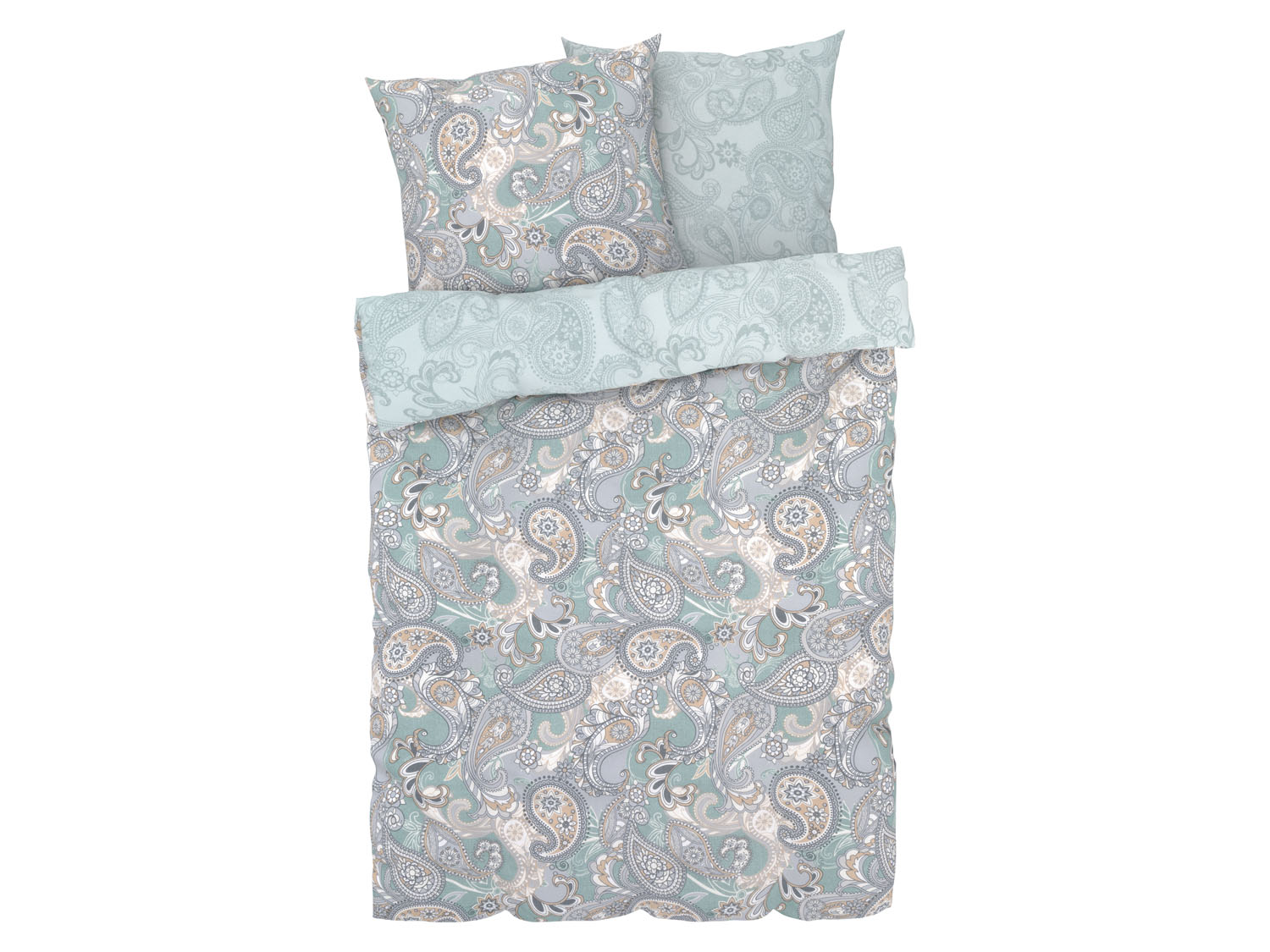 LIVARNO home Flanellen dekbedovertrek 240 x 220 cm (Paisley) (4055329009582)