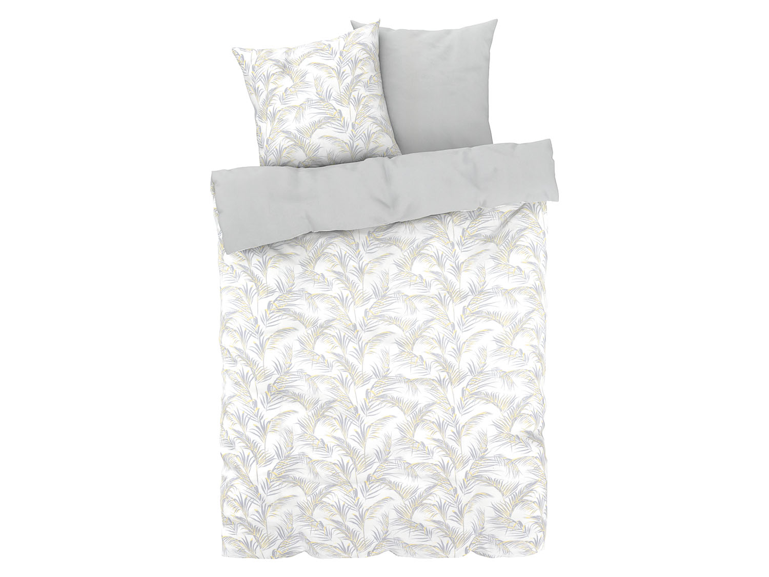 LIVARNO home Microvezel-satijnen dekbedovertrek 240 x 220 cm (Bladeren) (4052916045602)