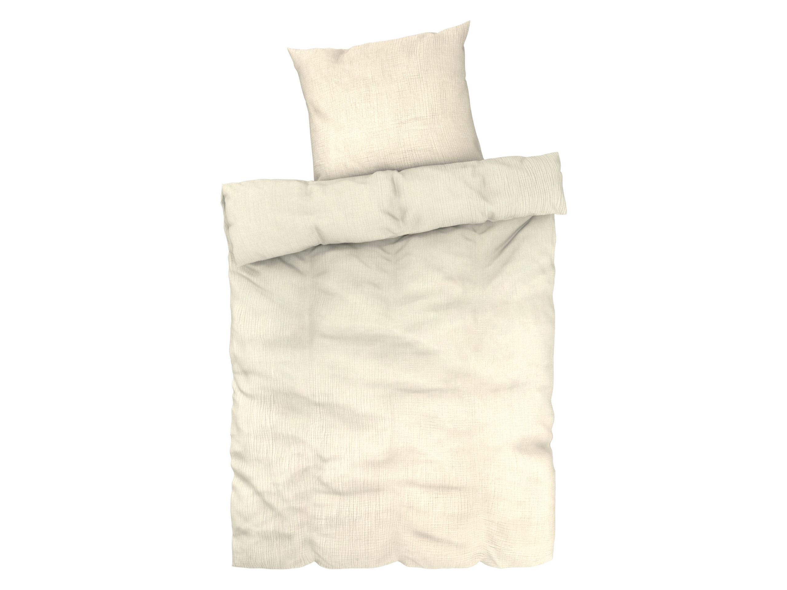 LIVARNO home Mousseline dekbedovertrek 140 x 200 cm (Beige) (4052916226544)