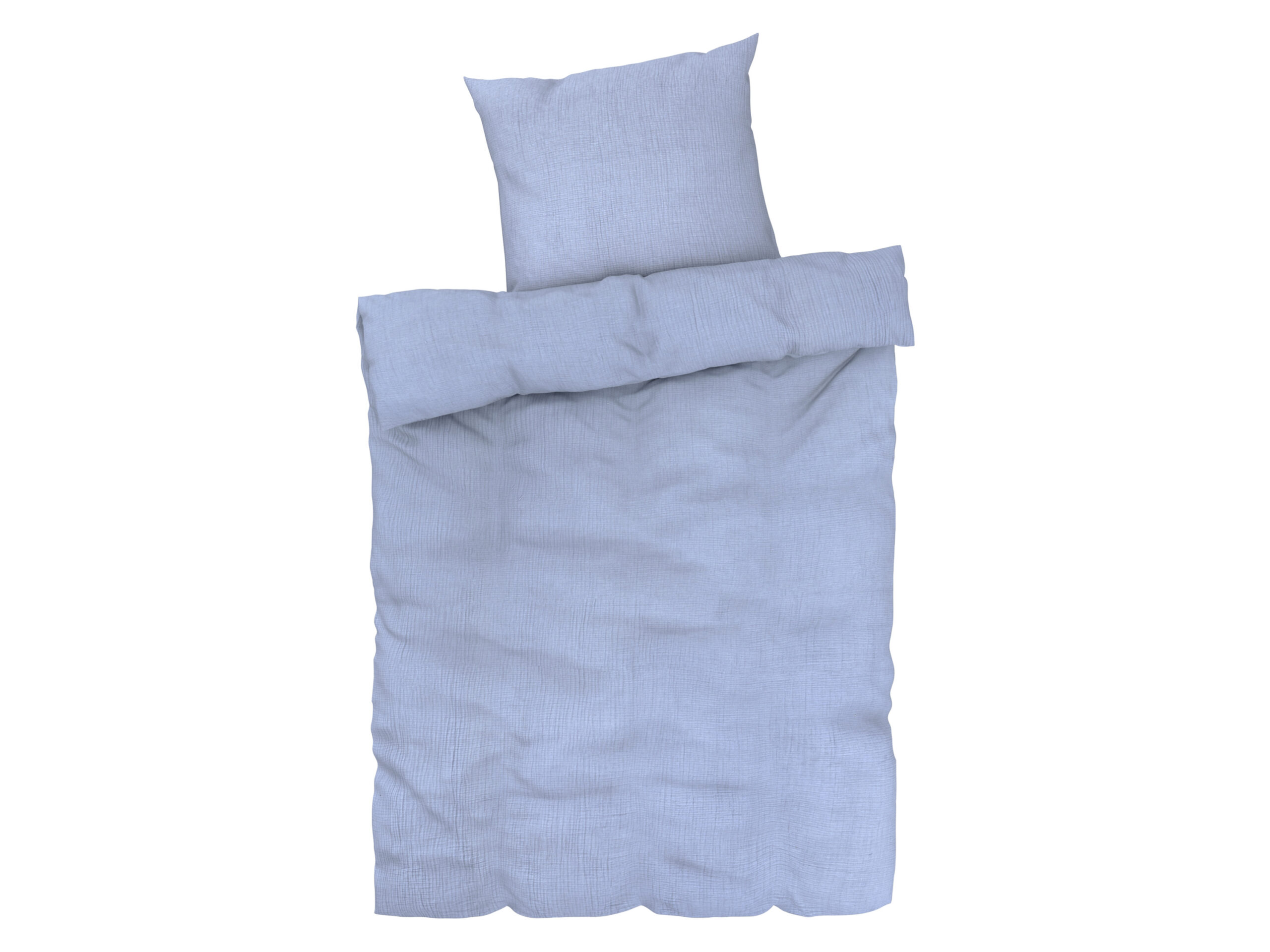 LIVARNO home Mousseline dekbedovertrek 140 x 200 cm (Blauw) (4052916226728)