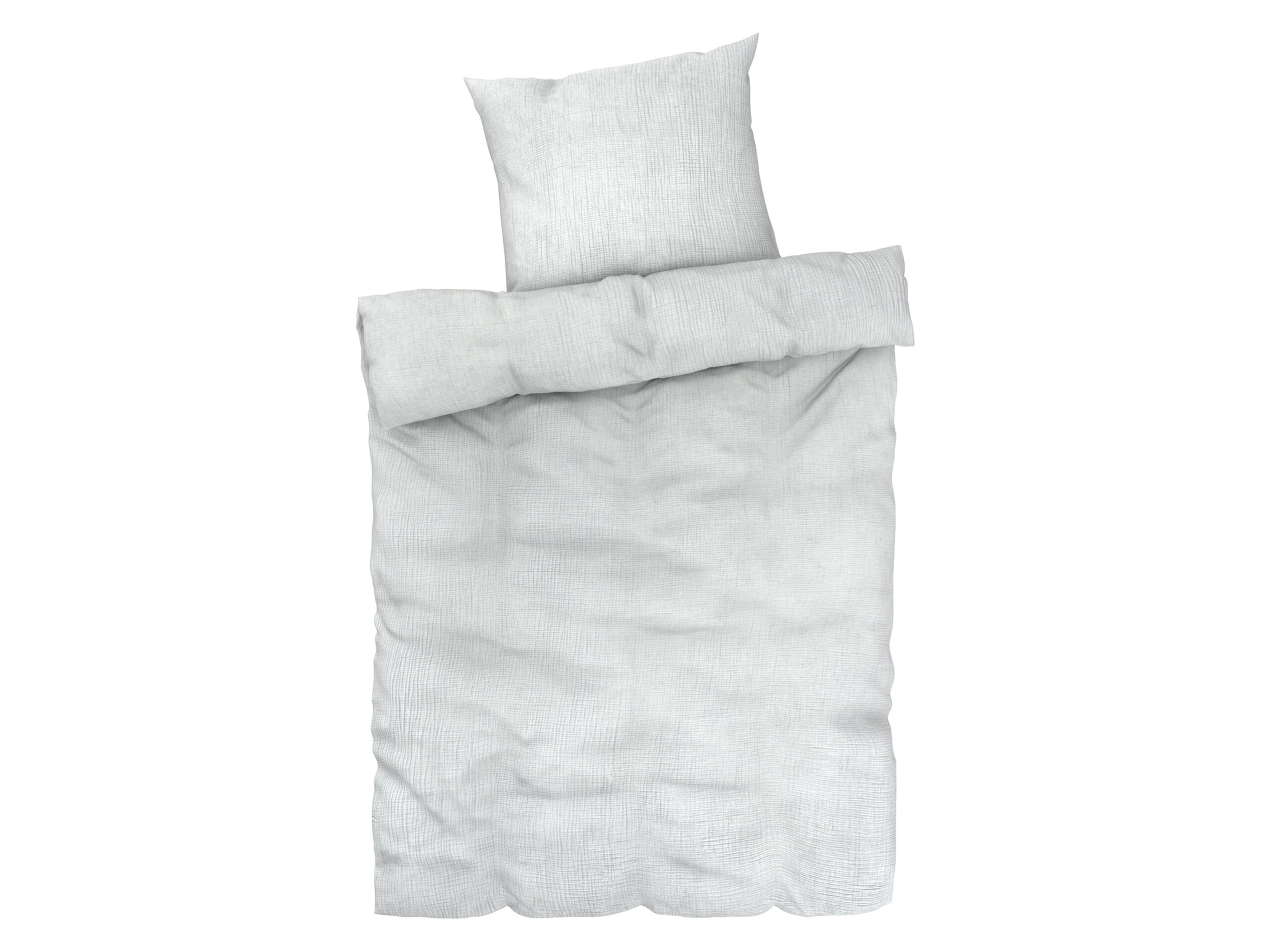 LIVARNO home Mousseline dekbedovertrek 140 x 200 cm (Grijs) (4052916226636)