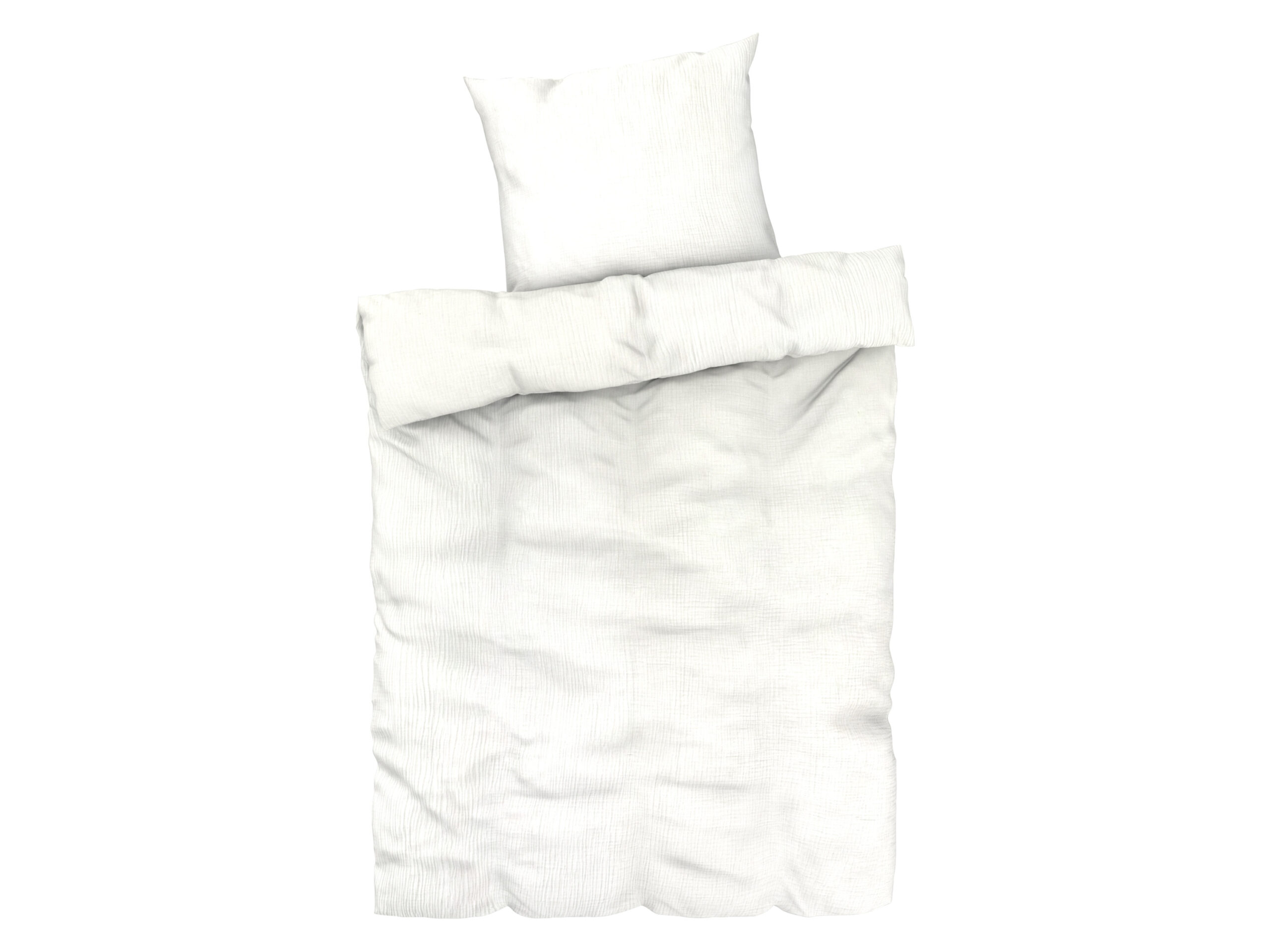 LIVARNO home Mousseline dekbedovertrek 140 x 200 cm (Wit) (4052916226452)