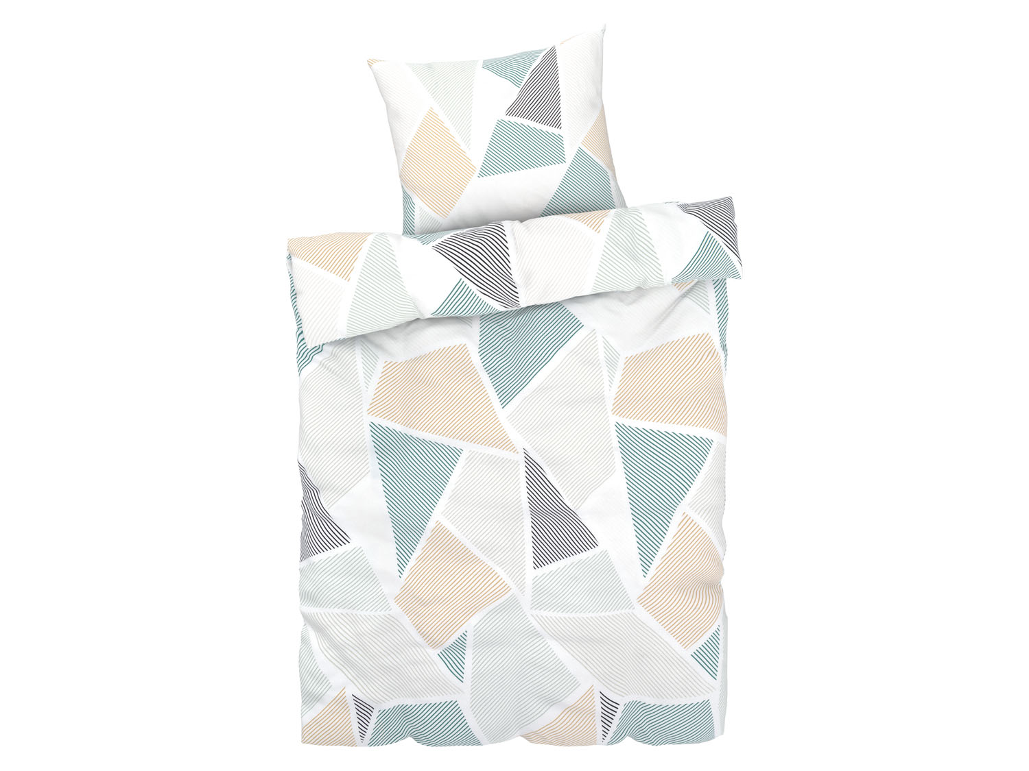 LIVARNO home Satijnen dekbedovertrek 140 x 200 cm (Geometrisch) (4055332090591)