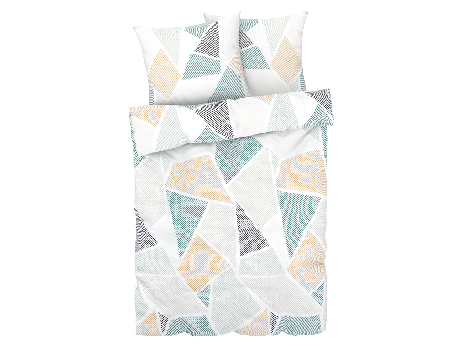 LIVARNO home Satijnen dekbedovertrek 200 x 200 cm (Geometrisch) (4055332090850)