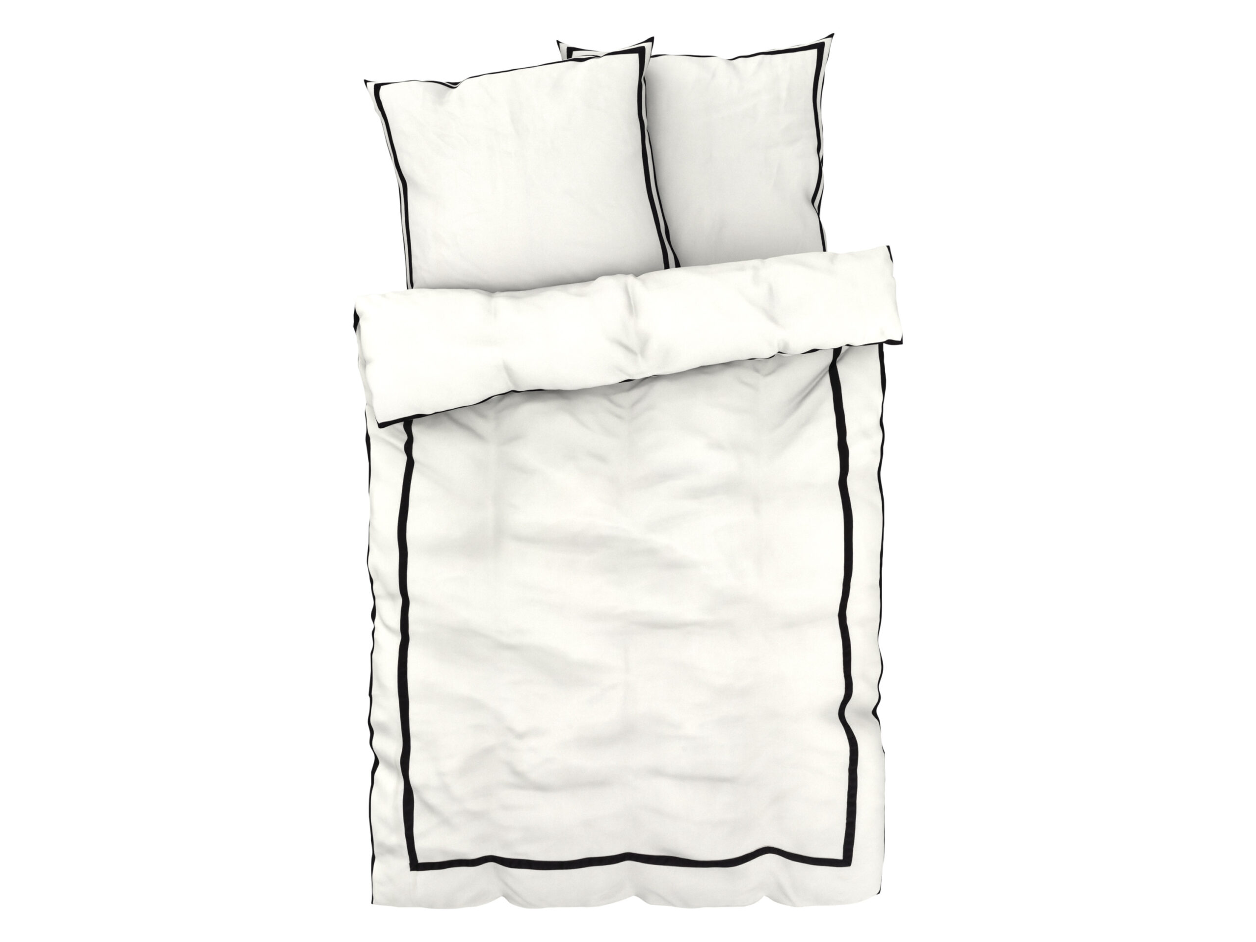 LIVARNO home Satijnen dekbedovertrek 240 x 220 cm (wit/zwart) (4335815026072)