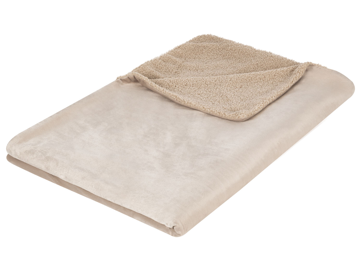 LIVARNO home Teddy fleecedeken 150 x 200 cm (Beige) (4055332064967)