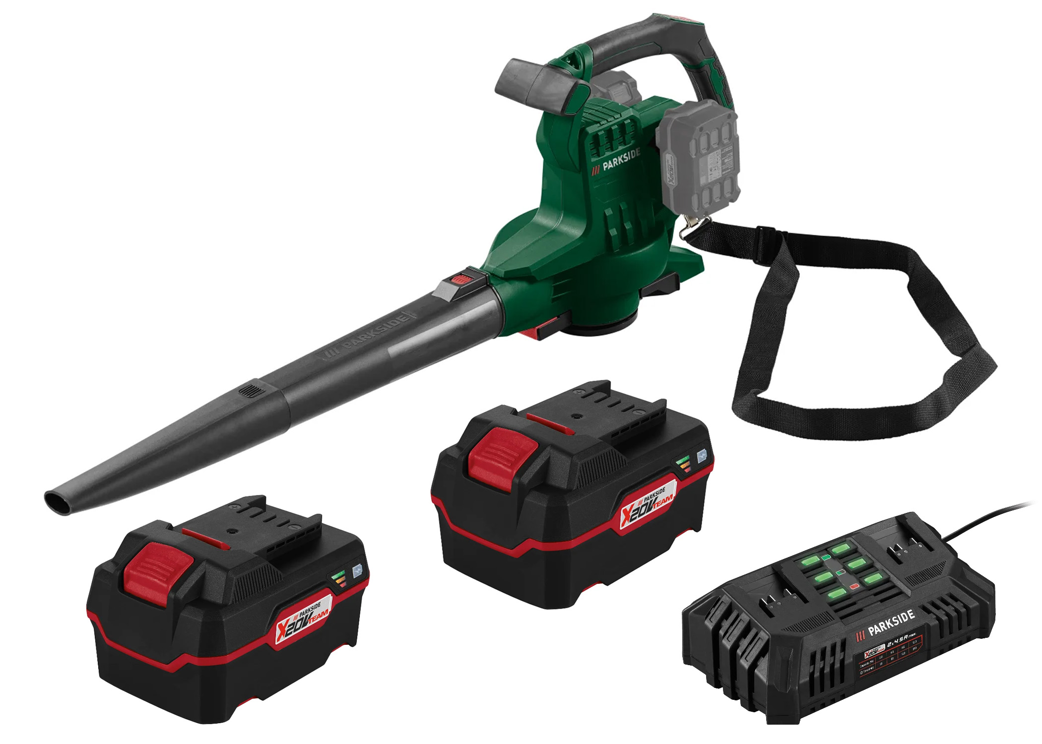 PARKSIDE Accu bladblazer en -zuiger 40 V met 4 Ah accu's en 4,5 A lader