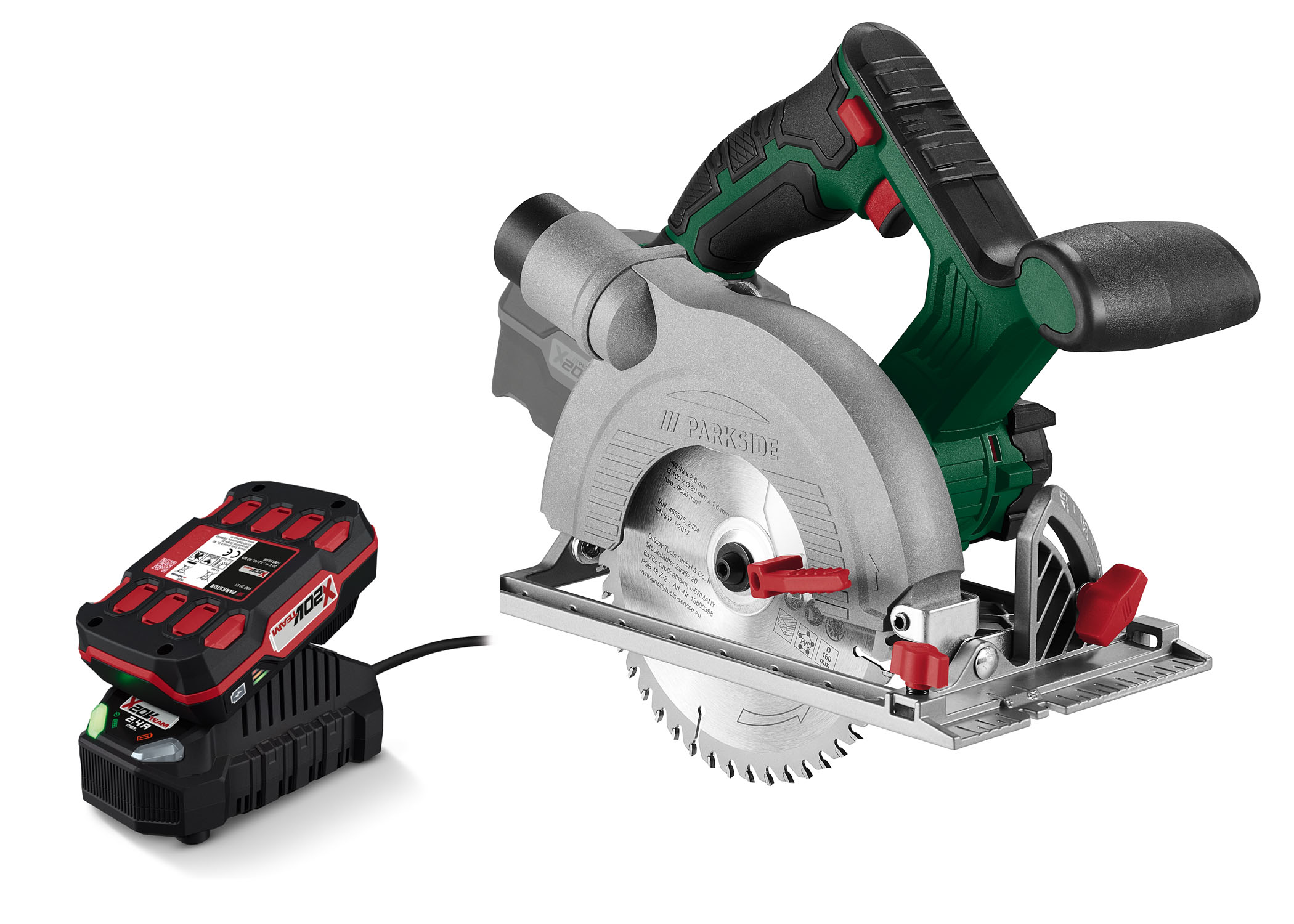 PARKSIDE Accu-cirkelzaag 20 V met accu en lader