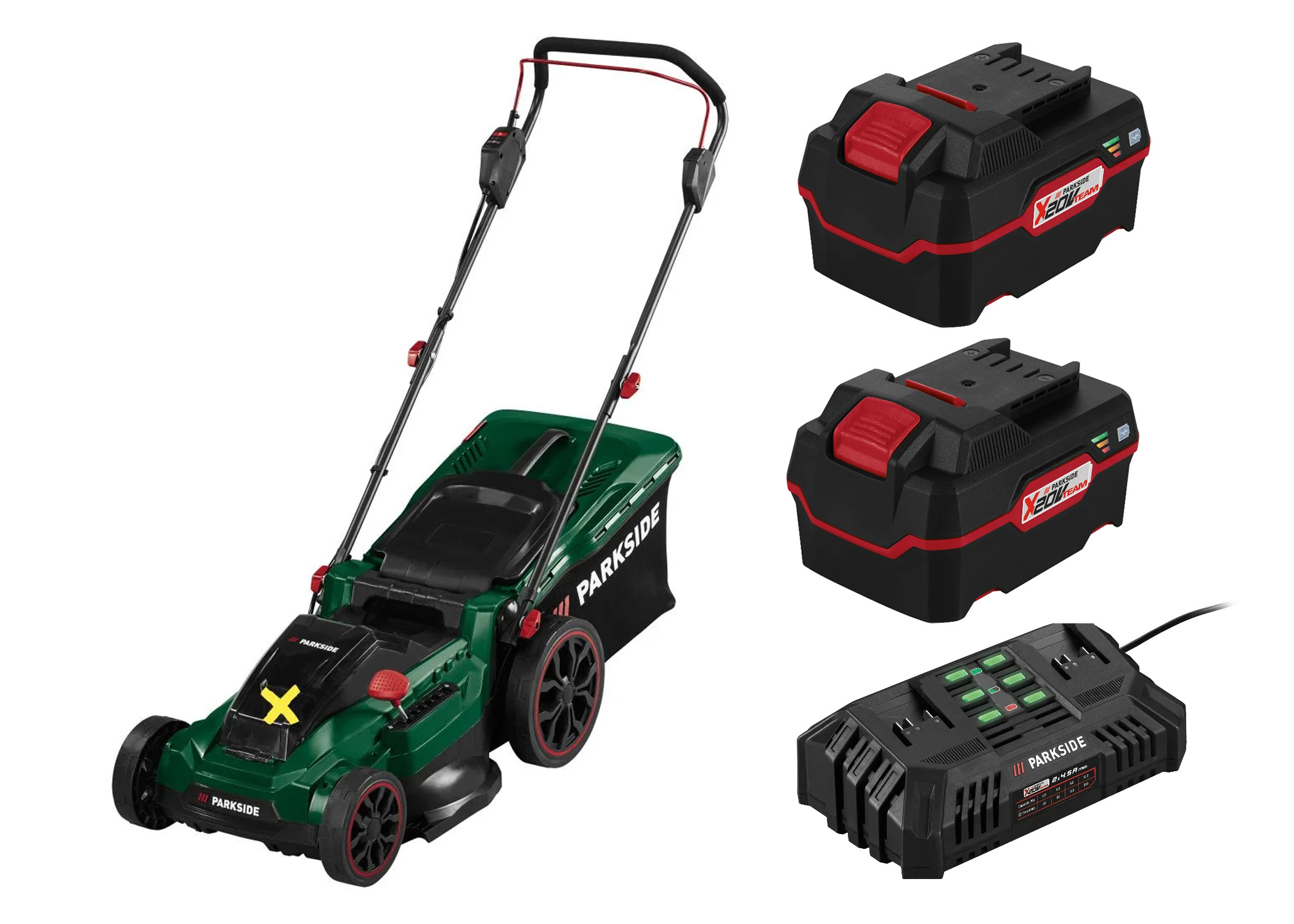 PARKSIDE Accu-grasmaaier 40 V met accu's en lader