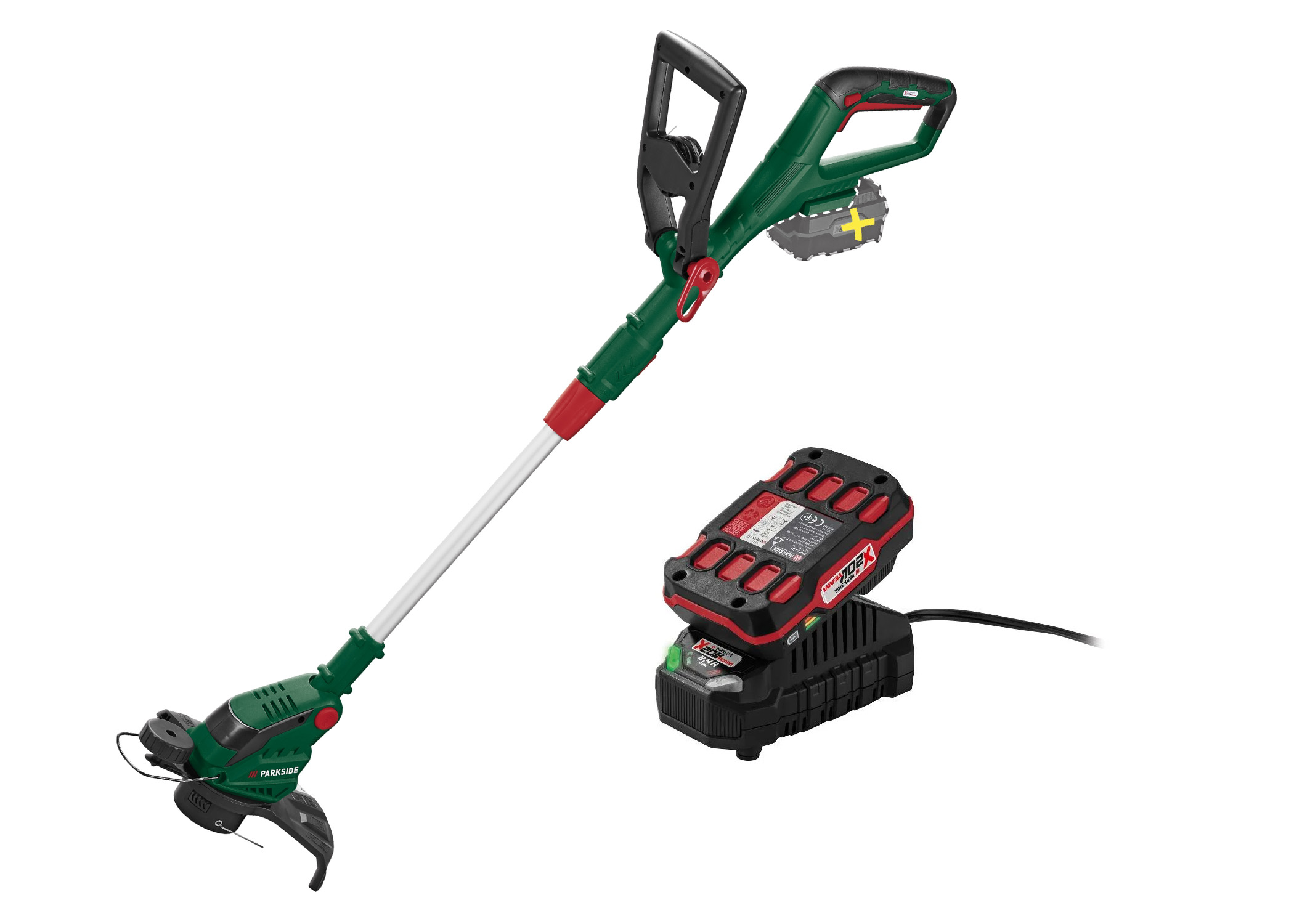 PARKSIDE Accu-grastrimmer 20 V met accu en lader 2 Ah - 2,4 A