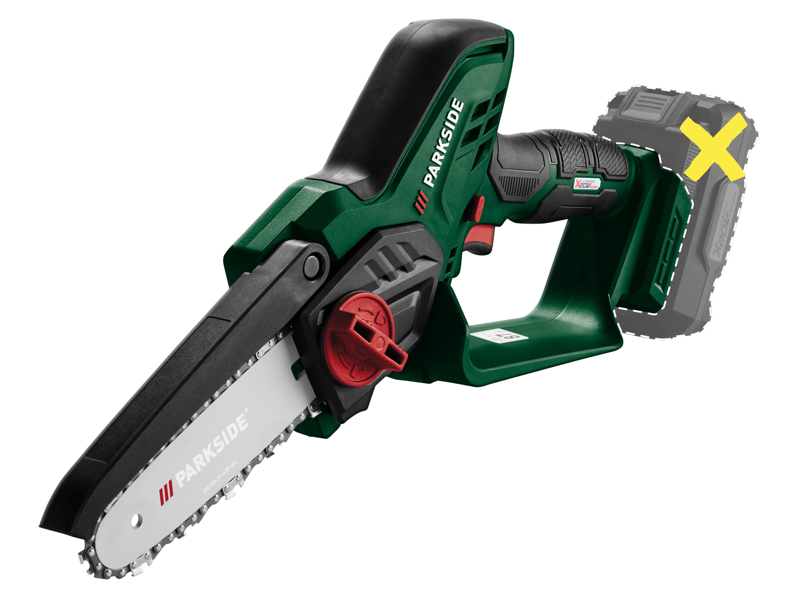 PARKSIDE Accu-minikettingzaag 20 V zonder accu en lader (4052916874332)