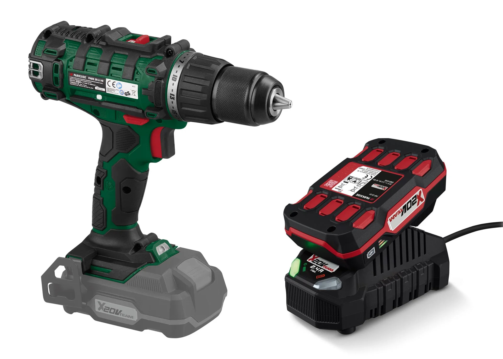 PARKSIDE Accu-schroefboormachine 20 V 45 Nm met accu en lader