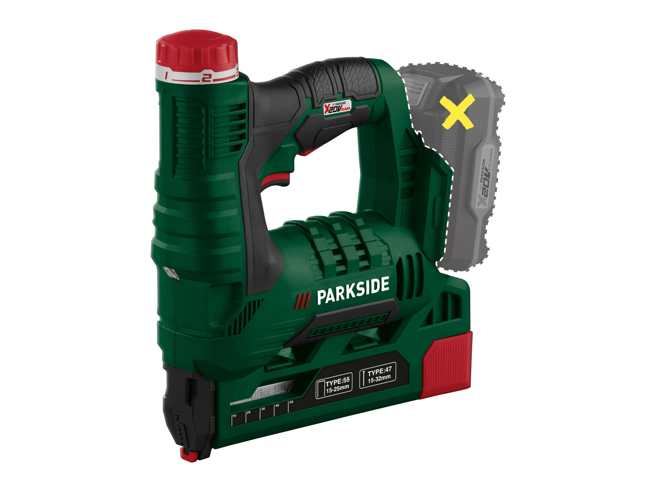 PARKSIDE Accu-spijkerpistool 20 V zonder accu en lader (4052916178072)