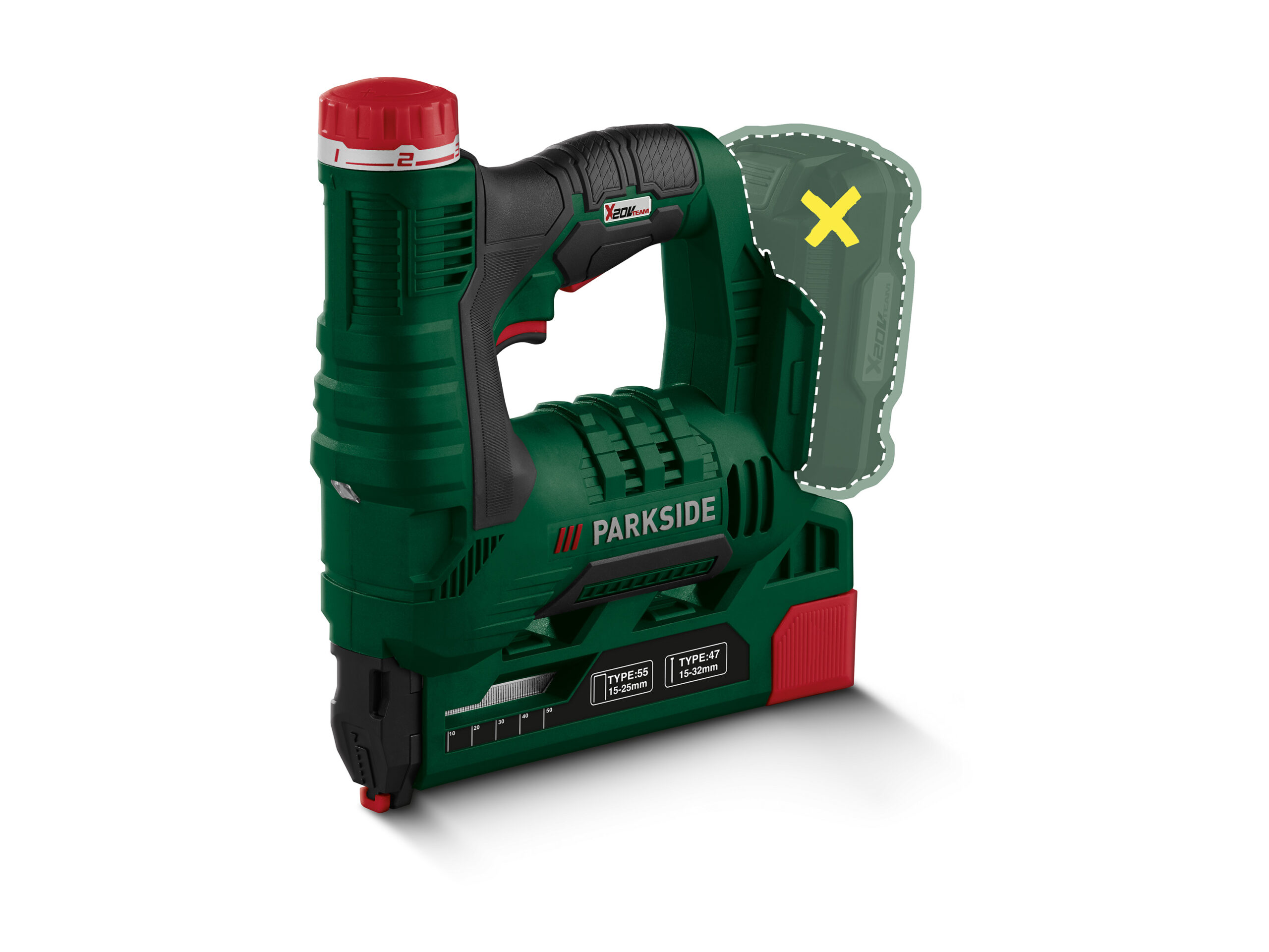 PARKSIDE Accu-spijkerpistool 20V zonder accu (4334036006221)