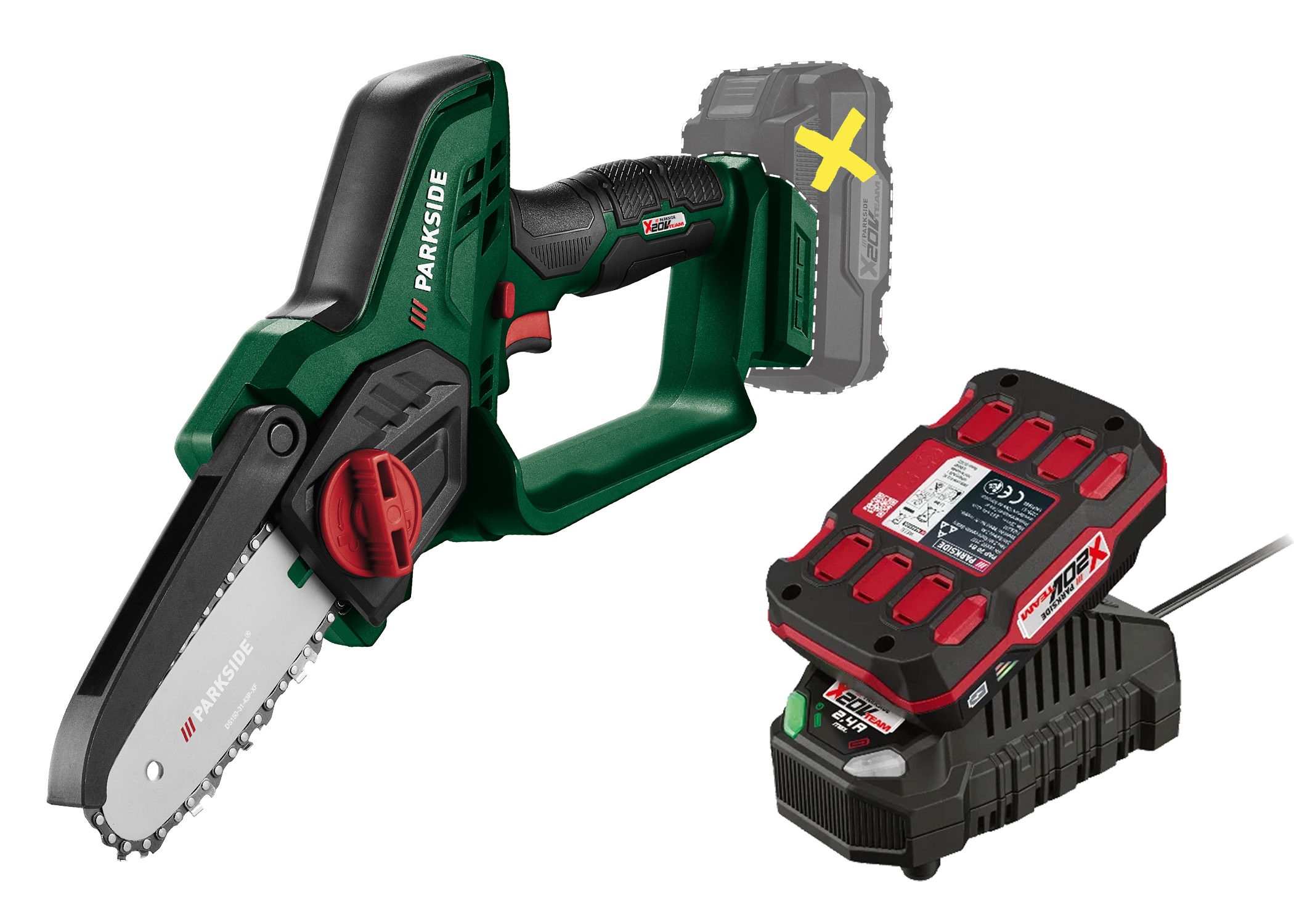 PARKSIDE Accu-takkenzaag 20 V met accu en lader