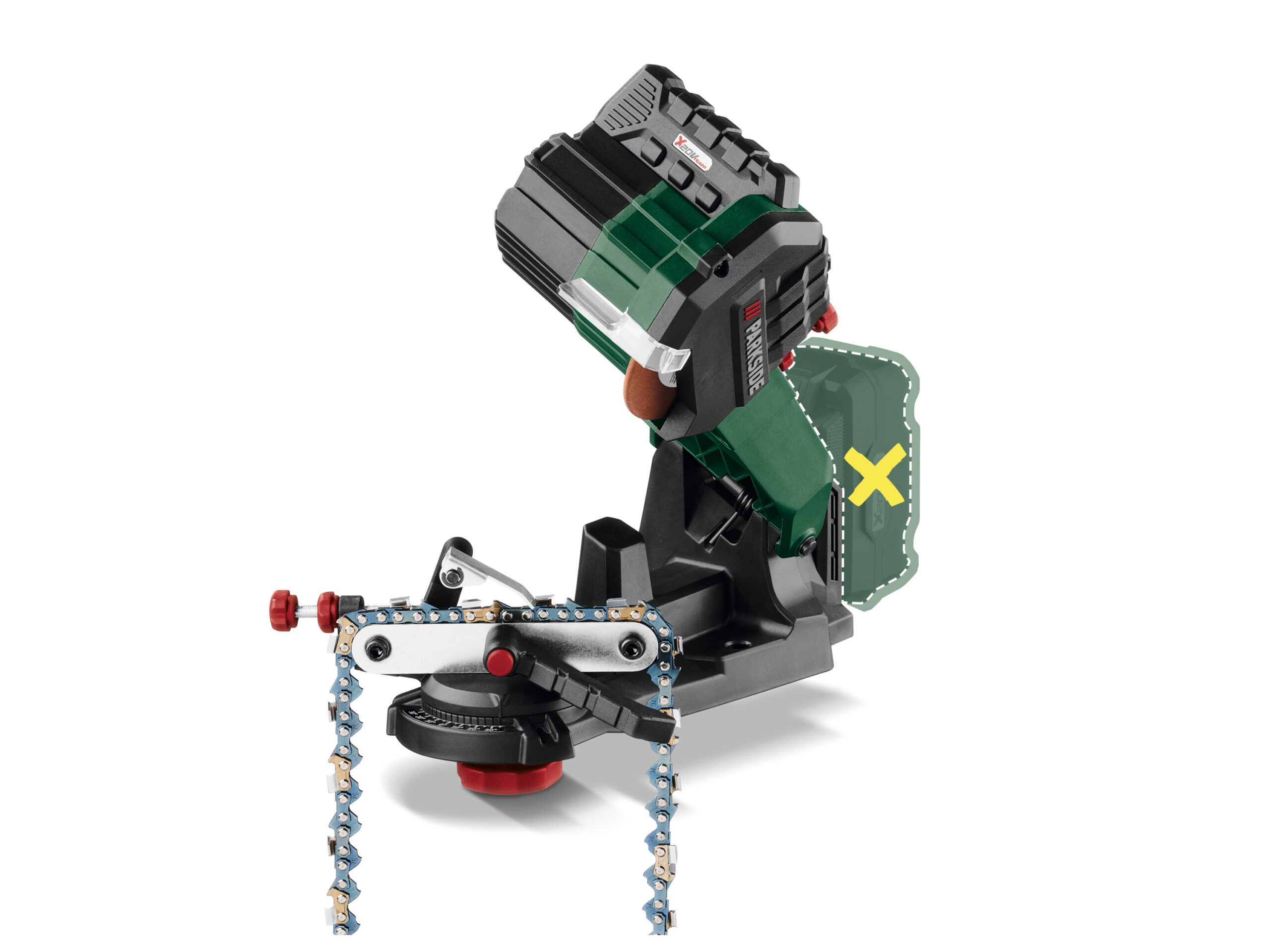 PARKSIDE Accu-zaagkettingslijper 20V zonder accu (4055334919678)