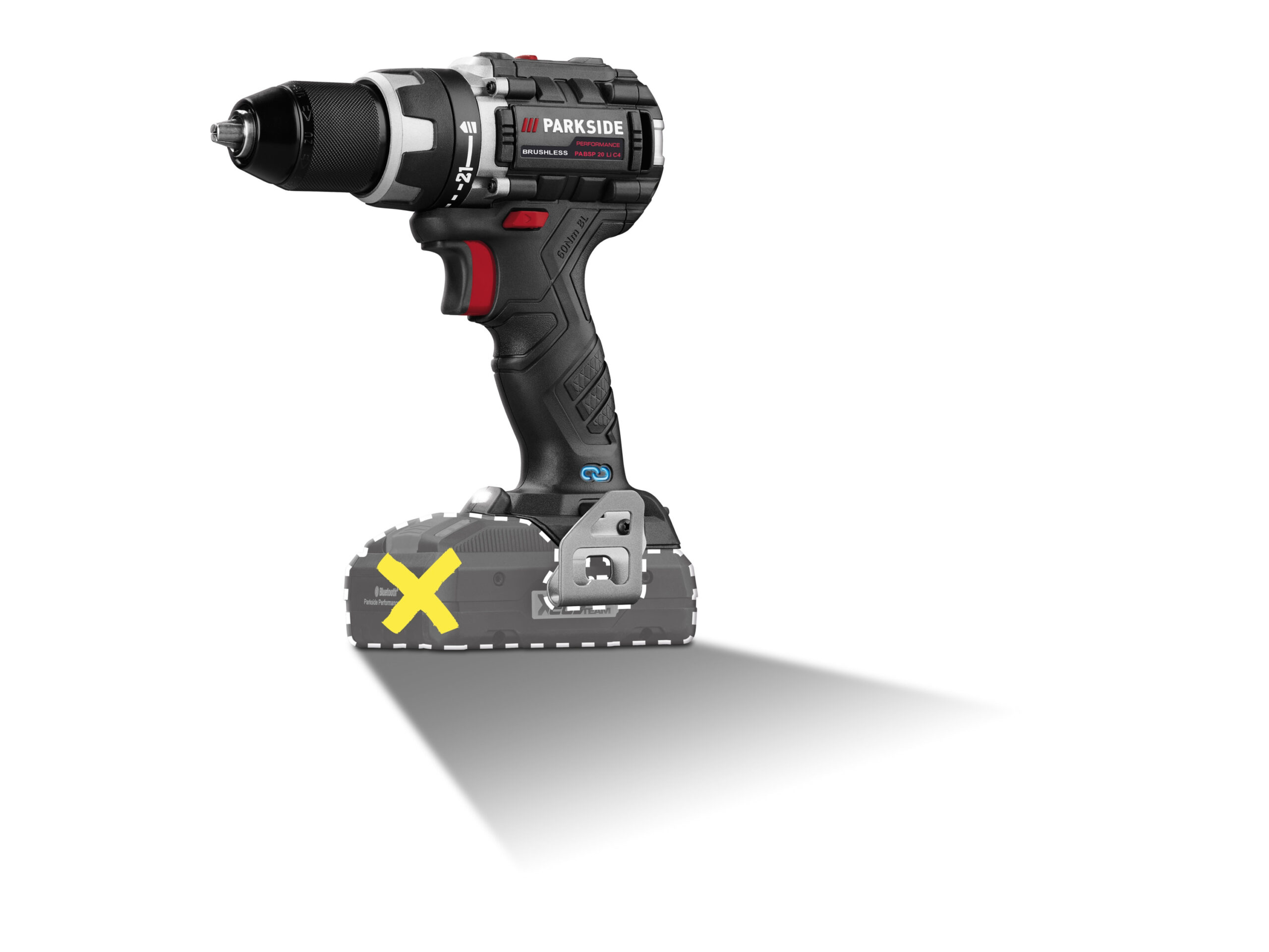 PARKSIDE PERFORMANCE Accu-boormachine 20 V zonder accu en lader (4052916105351)