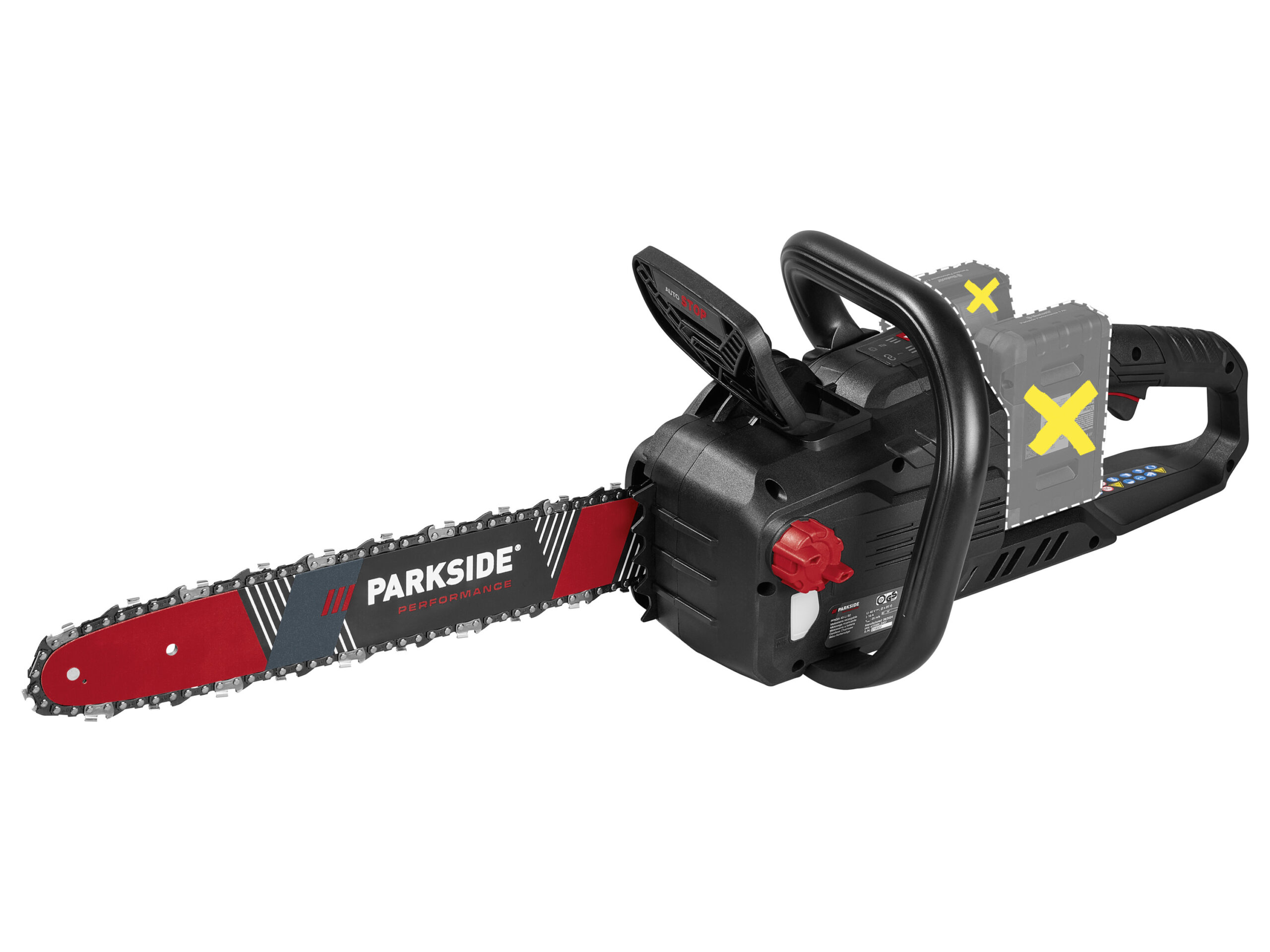 PARKSIDE PERFORMANCE Accu-kettingzaag 40 V zonder accu en lader (4052916547908)