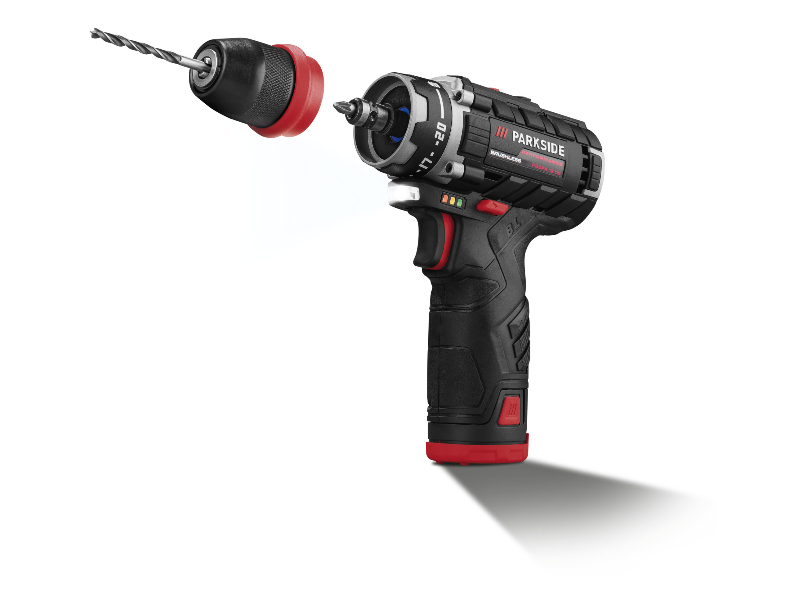 PARKSIDE PERFORMANCE Accu-schroefboormachine 12 V met 2 accu's en lader (4052916243565)