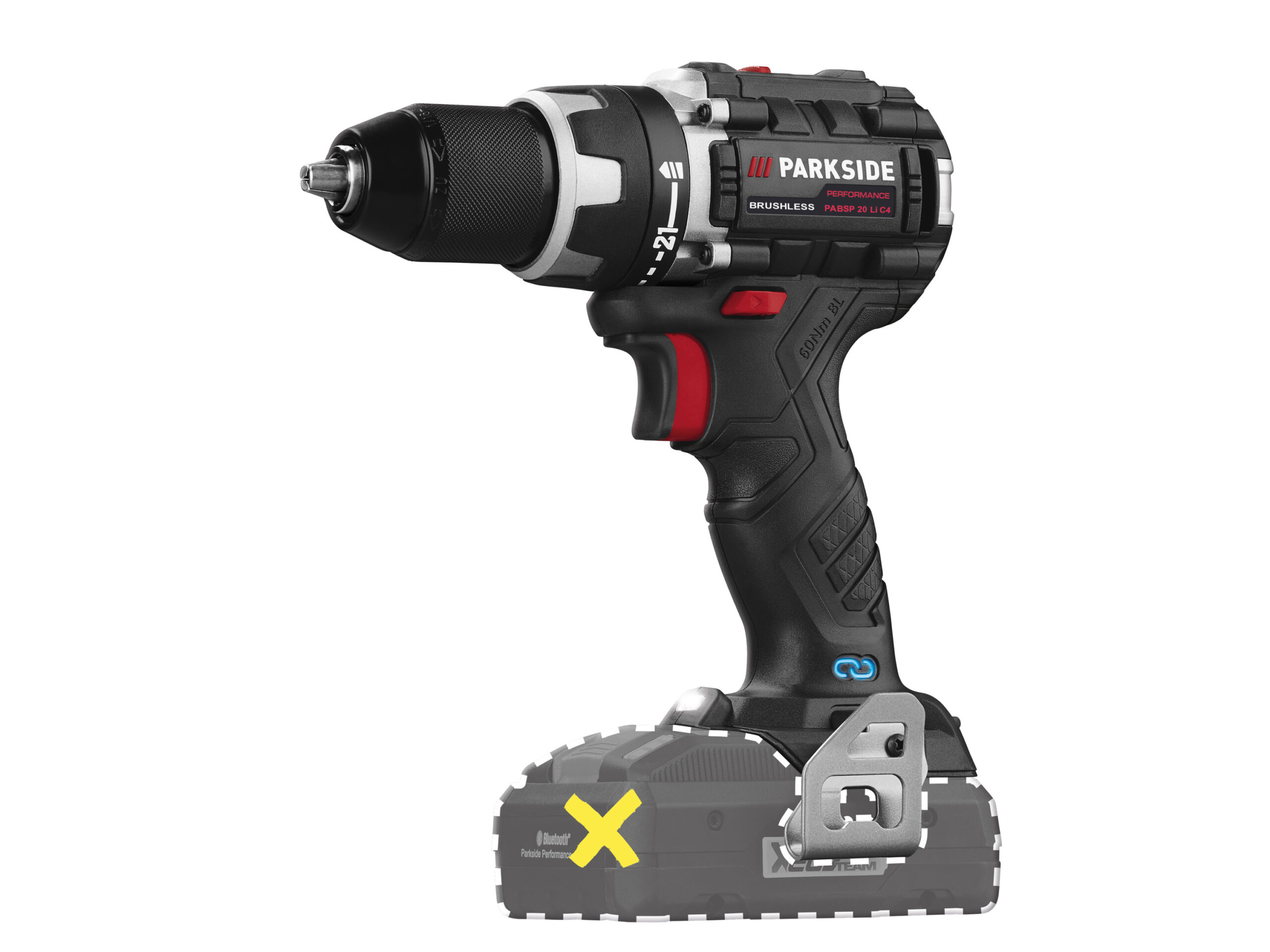 PARKSIDE PERFORMANCE Accu-schroefboormachine 20 V zonder accu en lader (4052916495988)