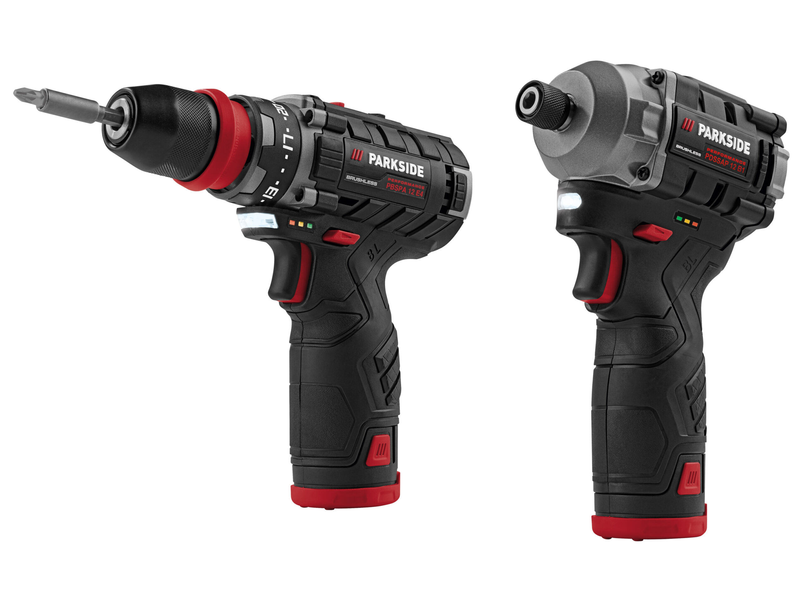 PARKSIDE PERFORMANCE Accu-schroefboormachine en -slagschroevendraaier 12 V met accu's en lader (4052916672174)