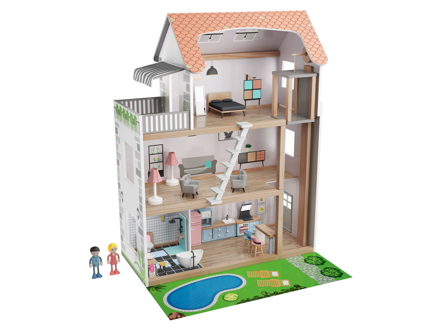 Playtive Houten poppenhuis (4055332019028)