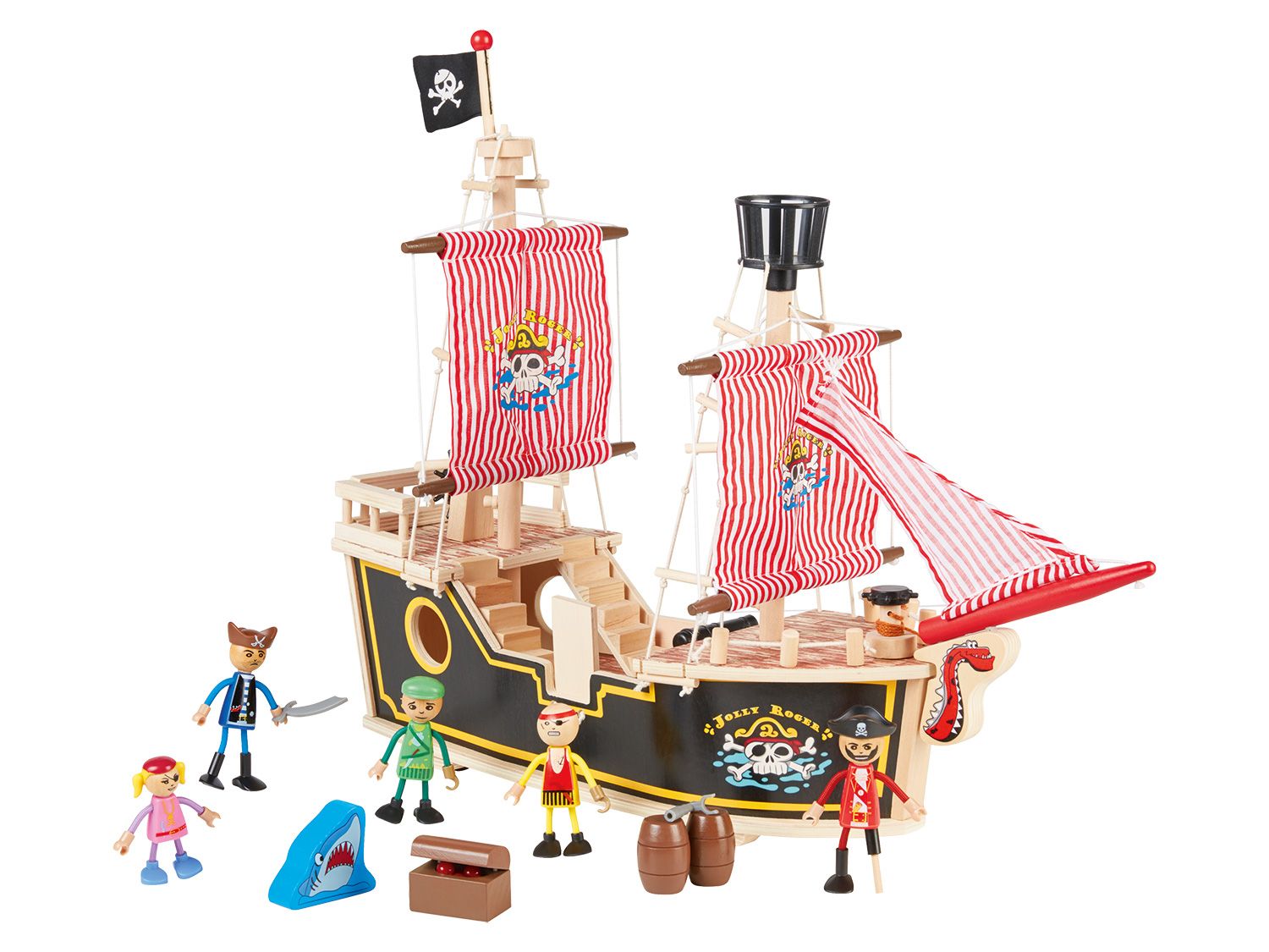 Playtive JUNIOR Houten piratenboot (4032611255612)