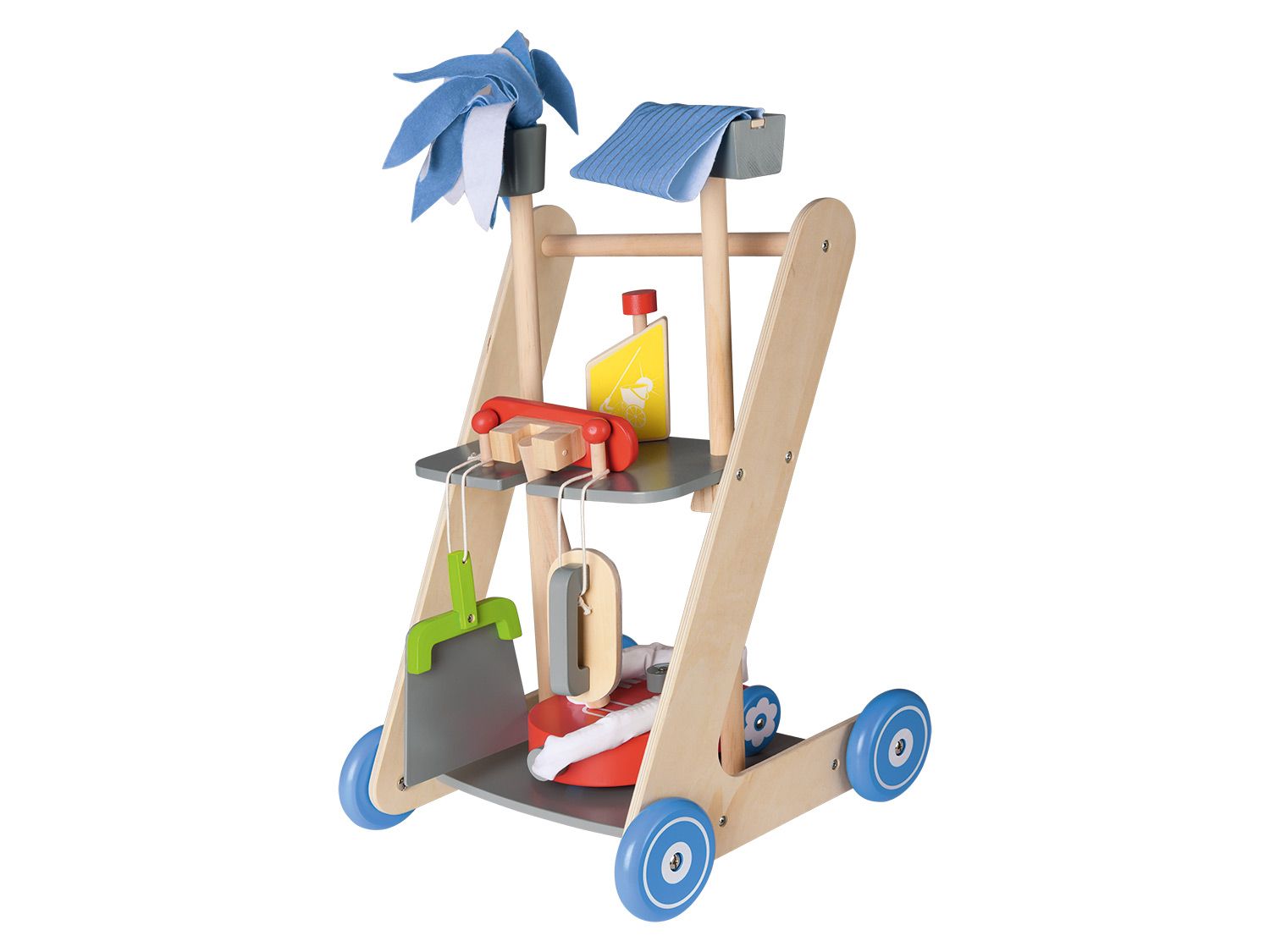 Playtive JUNIOR Houten werkbank of schoonmaakwagen (Schoonmaakwagen) (4056232667494)