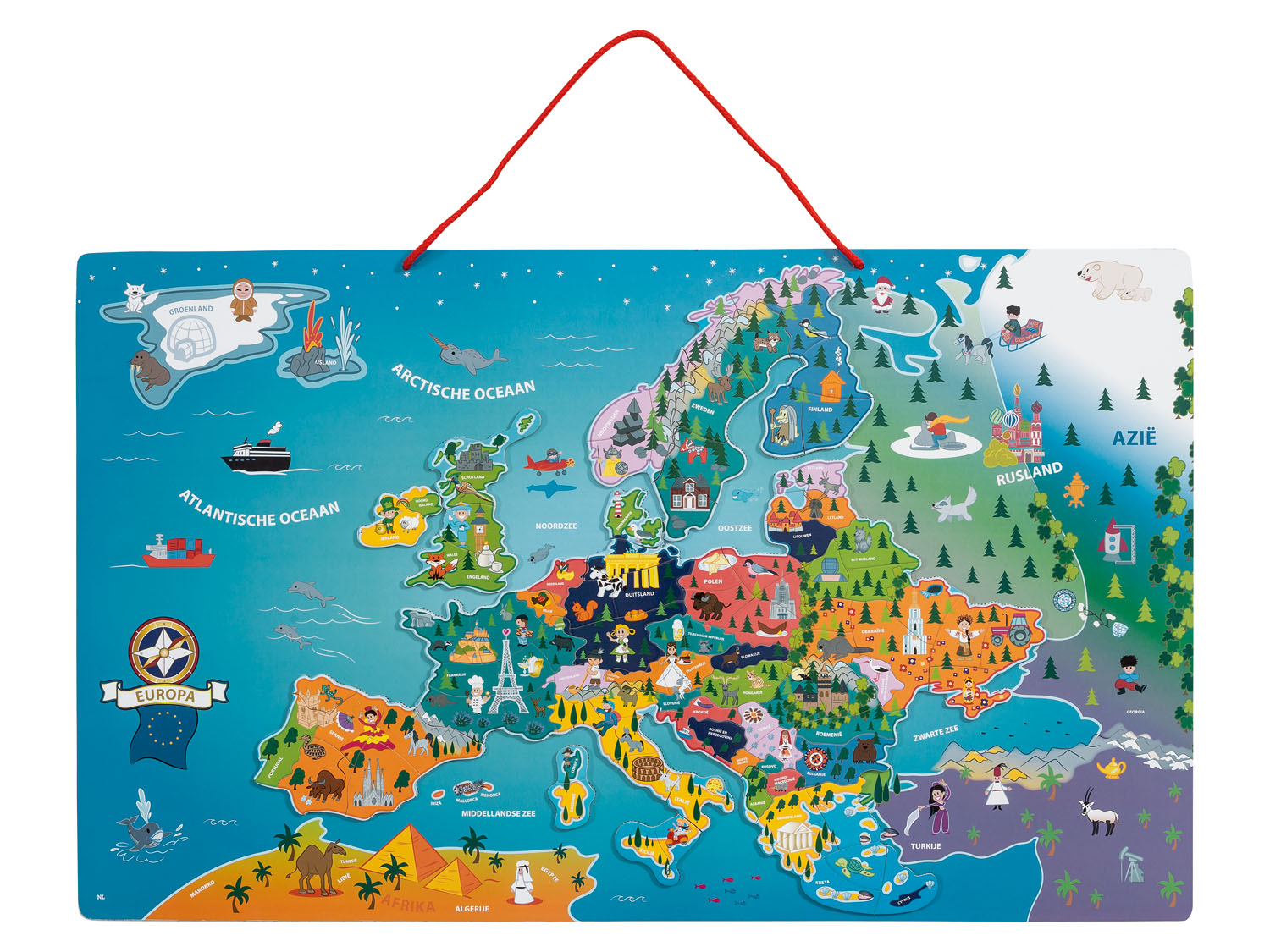 Playtive Magnetische wereldkaart/kaart van Europa (Kaart van Europa) (4055329063973)