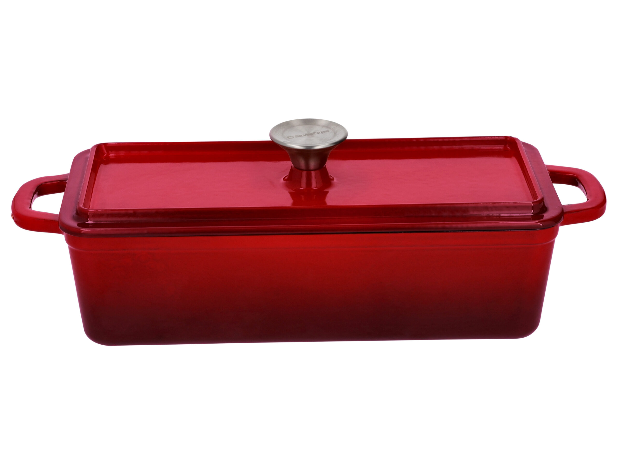 SILVERCREST Gietijzeren broodpan (Rechthoekig, Rood) (4052916683187)