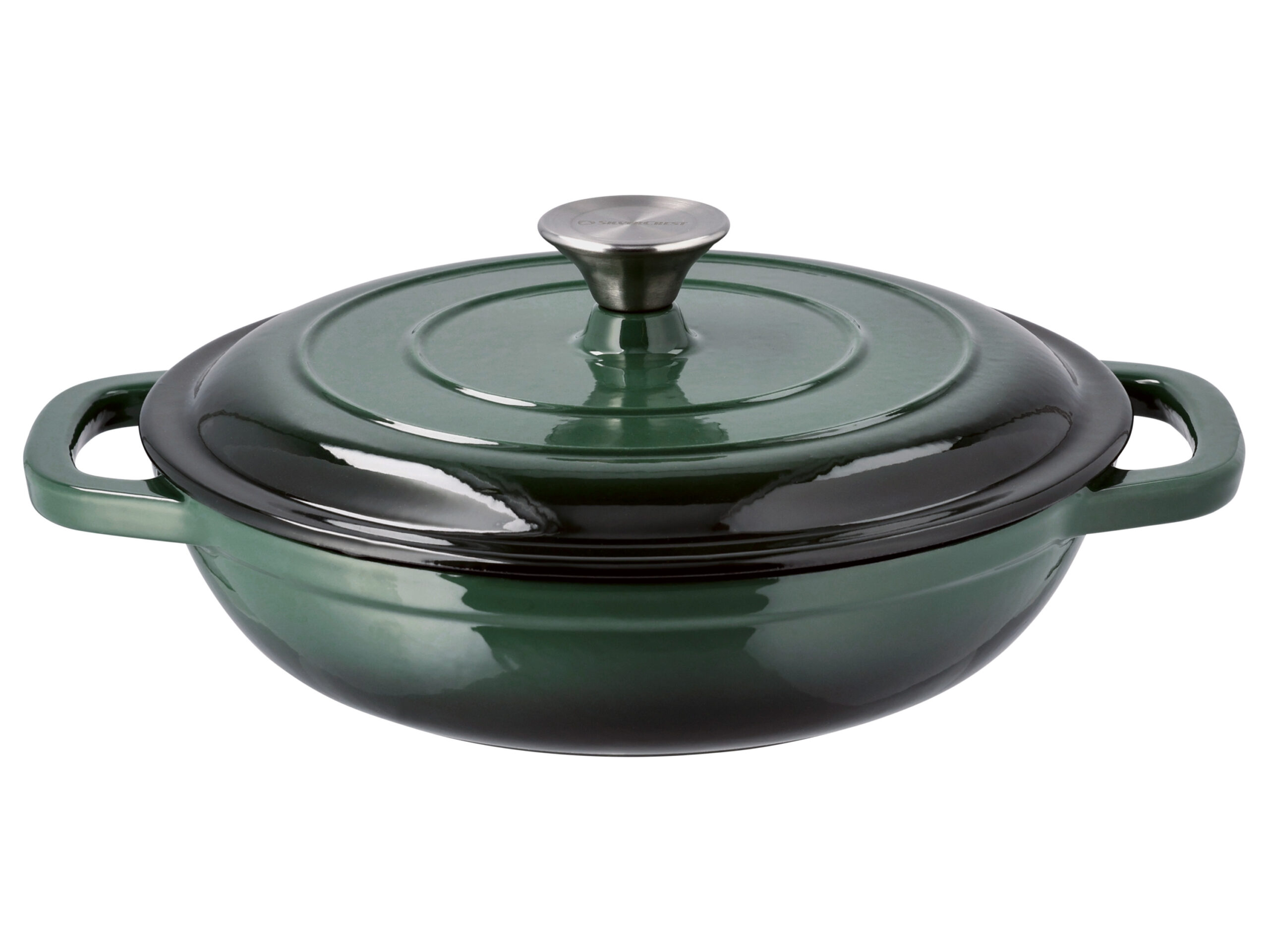 SILVERCREST Gietijzeren pan 26 cm 2,4 L (Groen) (4052916658659)