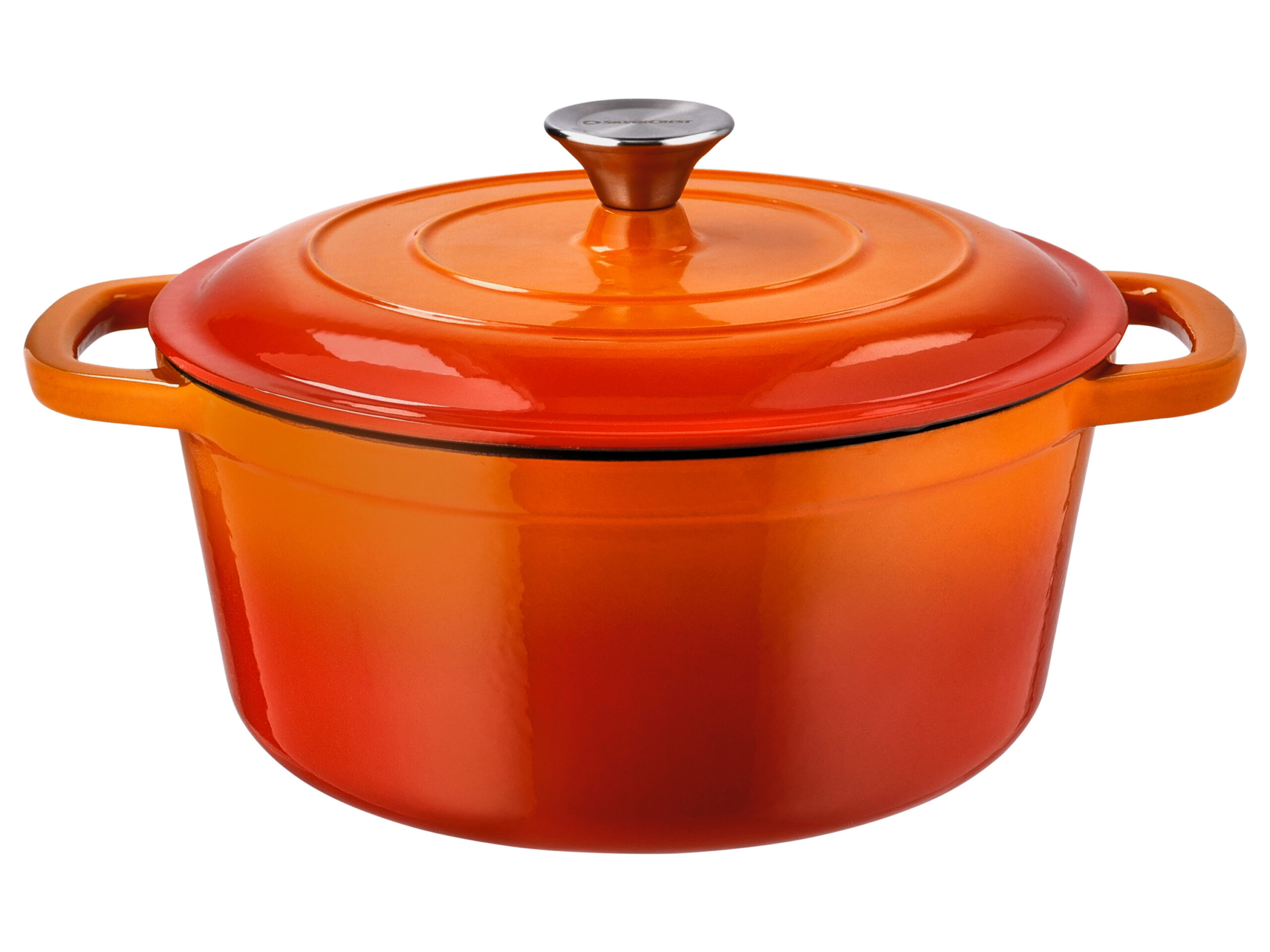 SILVERCREST Gietijzeren pan 26 cm 5,1 L (Oranje) (4052916658932)