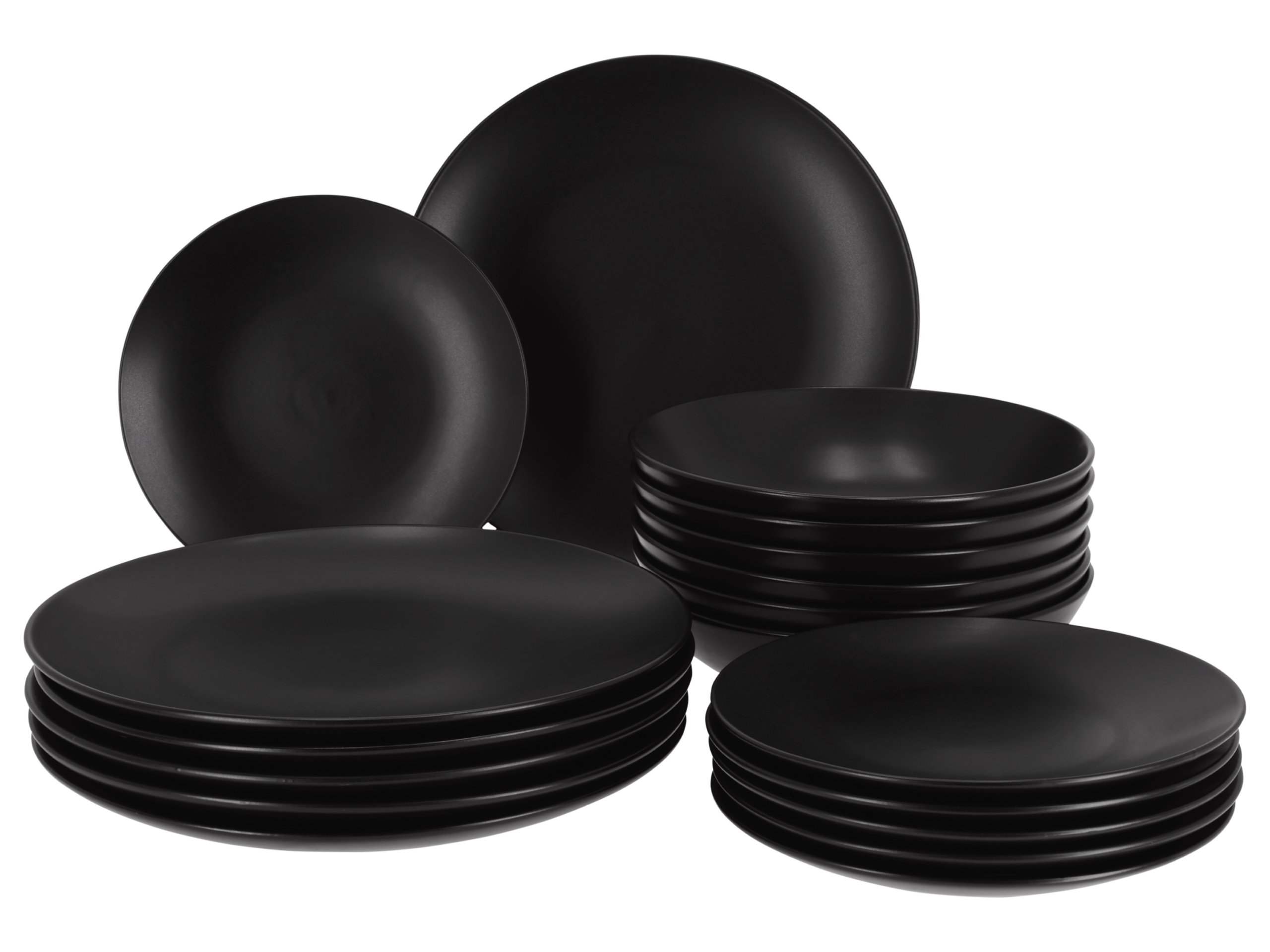 SILVERCREST Serviesset 18-delig (Zwart) (4052916683620)