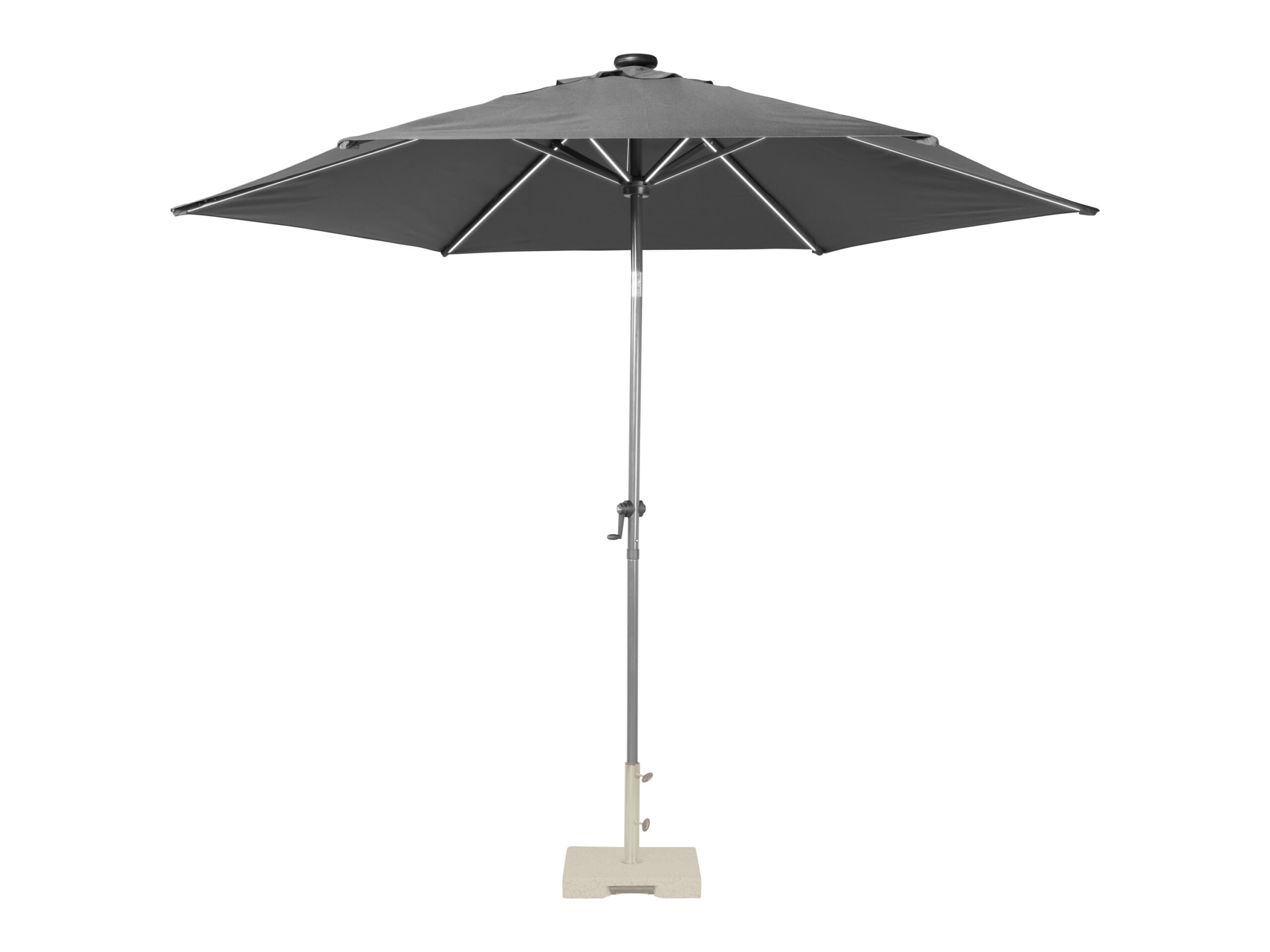 LIVARNO Parasol met verlichting op zonne-energie 300 cm (4054599188157)