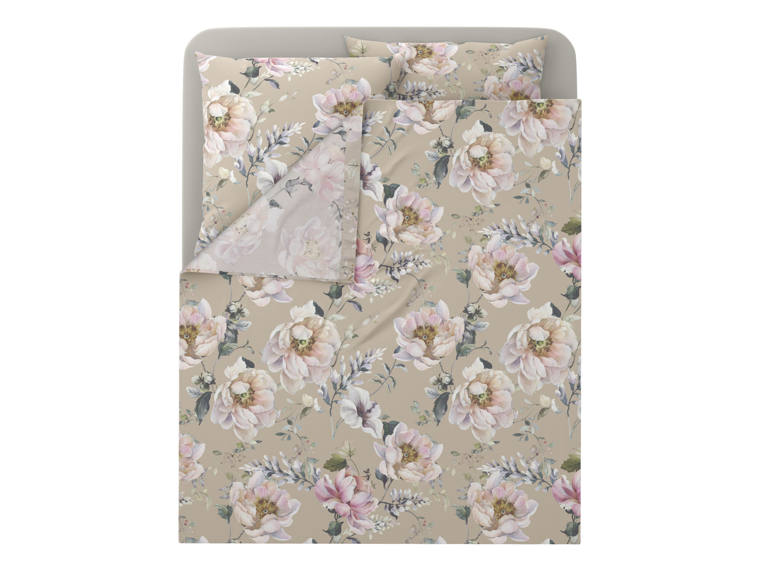 LIVARNO Satijnen dekbedovertrekset 240 x 220 cm (Beige) (4054599236636)