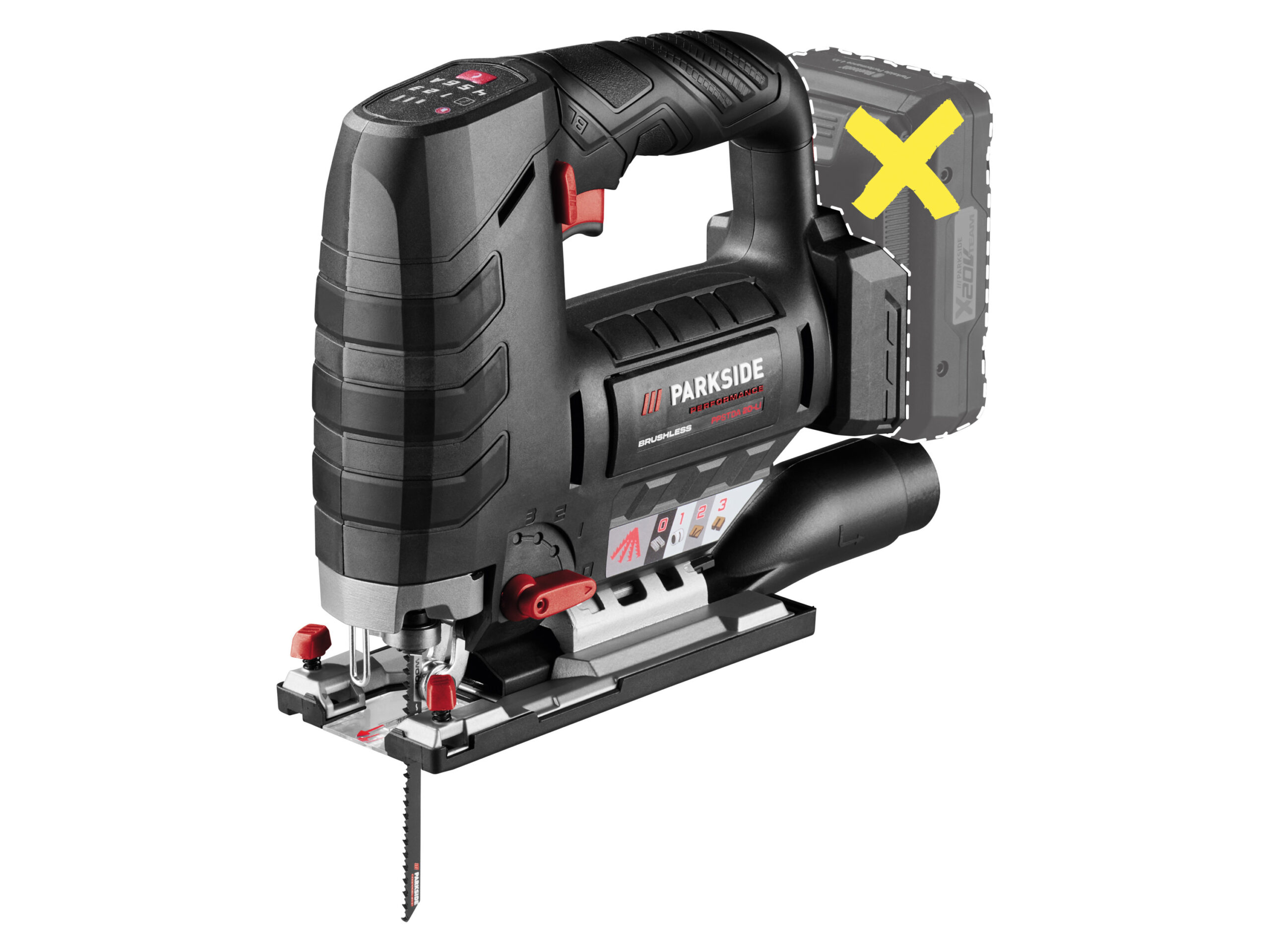 PARKSIDE PERFORMANCE Accu-decoupeerzaag 20 V zonder accu en lader (4054599128696)