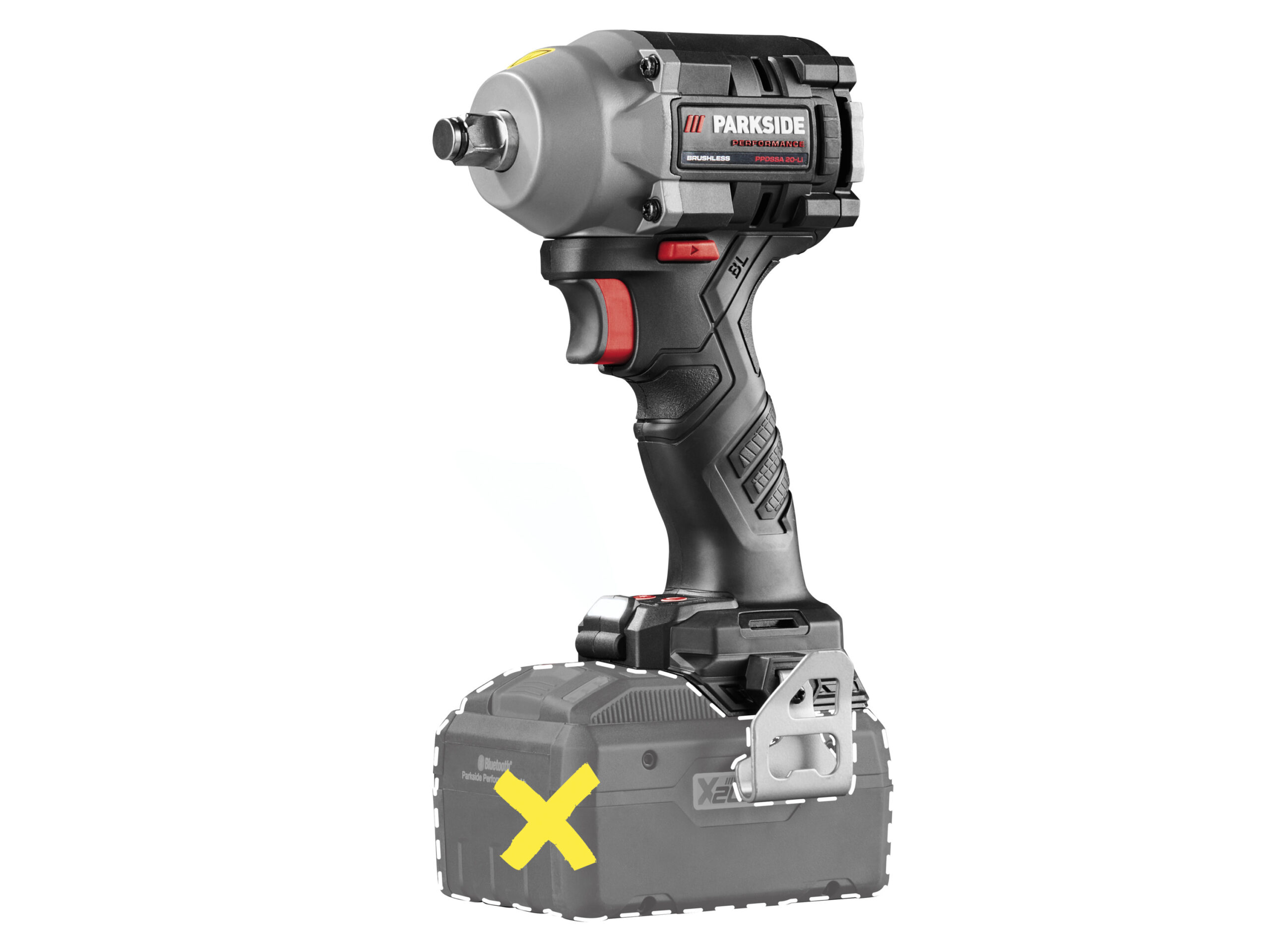 PARKSIDE PERFORMANCE Accu-slagmoersleutel 20 V zonder accu en lader (4054599128702)