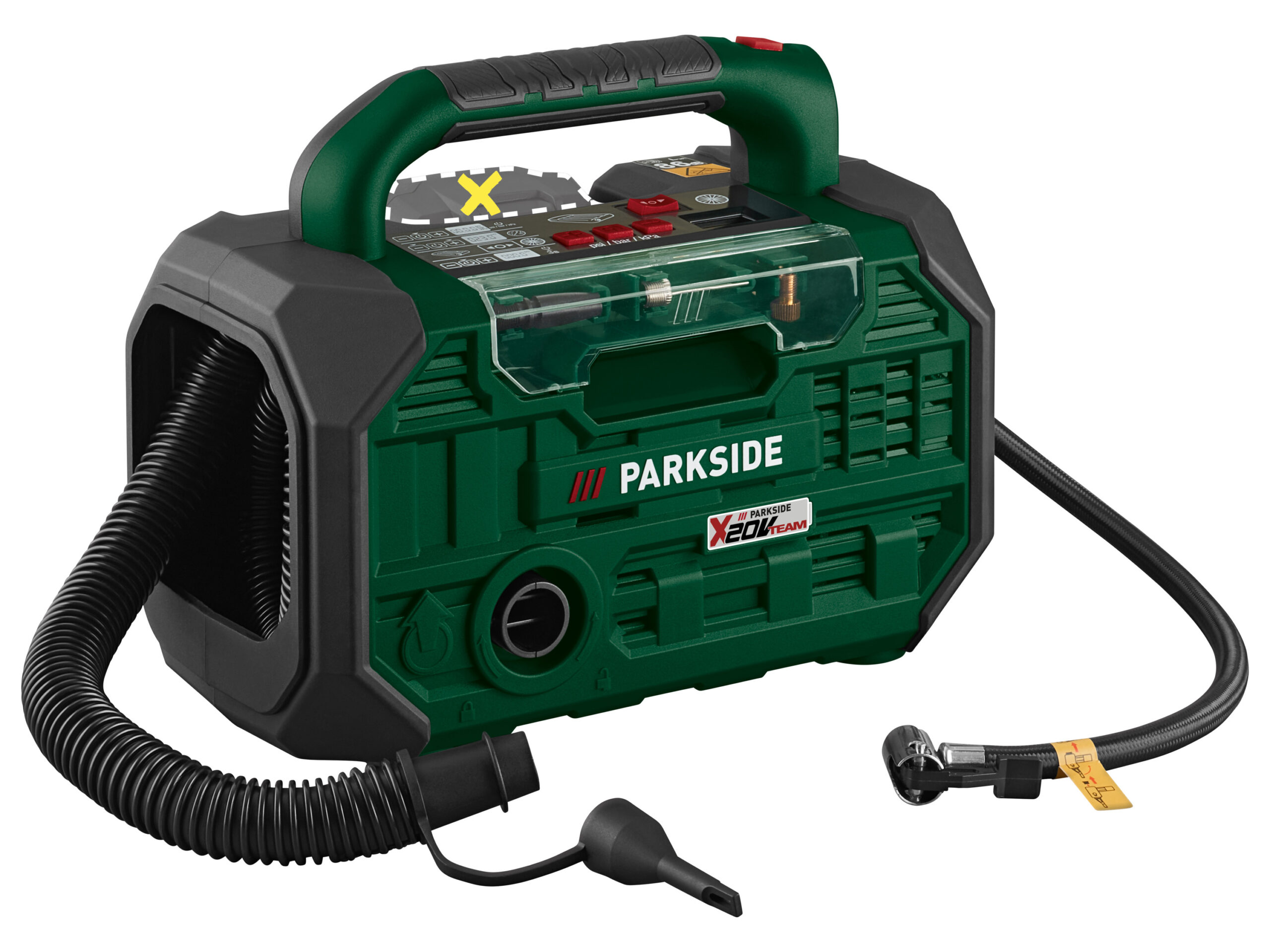 PARKSIDE Accu-compressor & luchtpomp 20V set met 2Ah accu en 2,4A lader