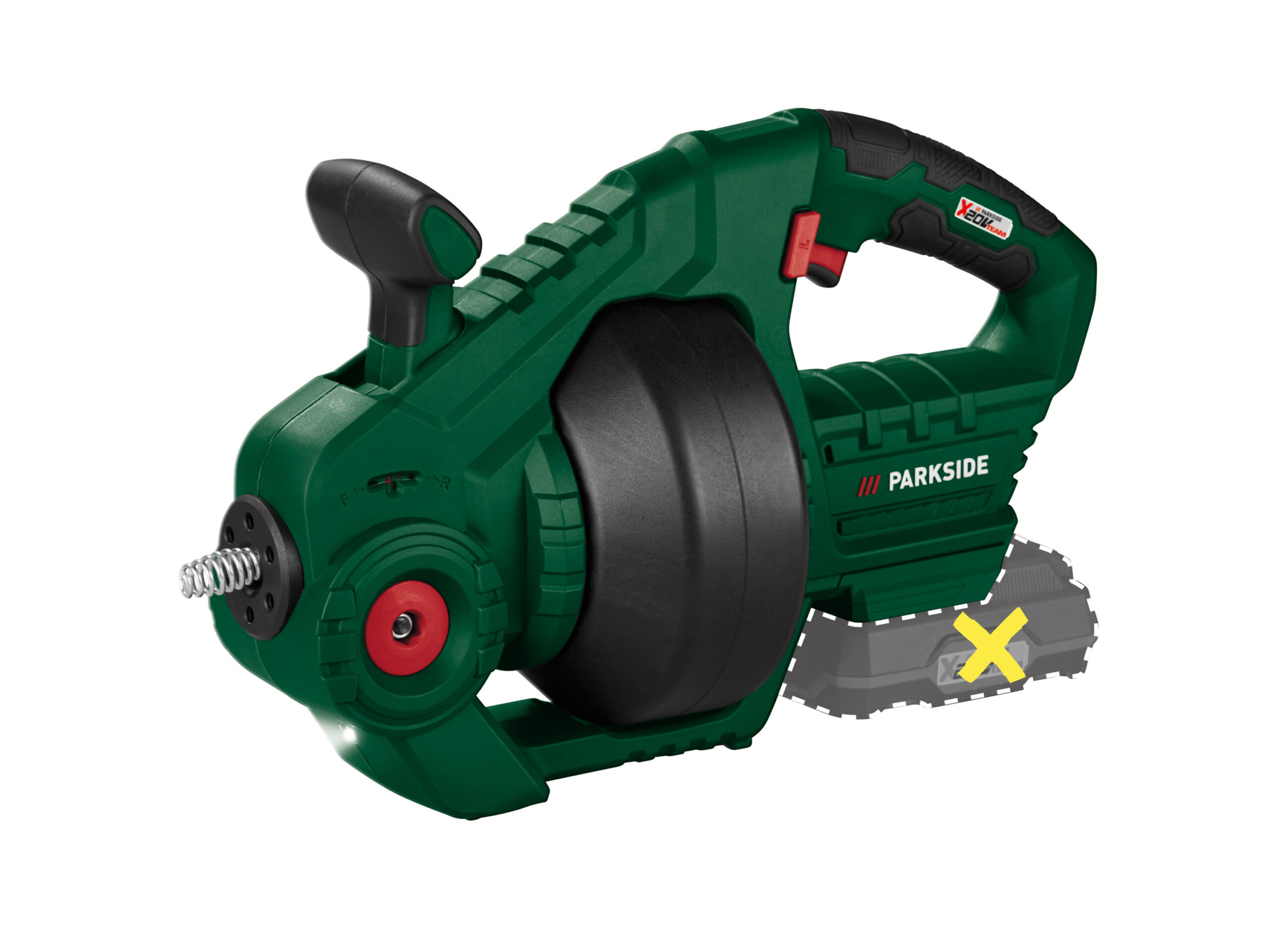 PARKSIDE Accu-gootsteenontstopper 20V set met 2Ah accu en 2,4A lader