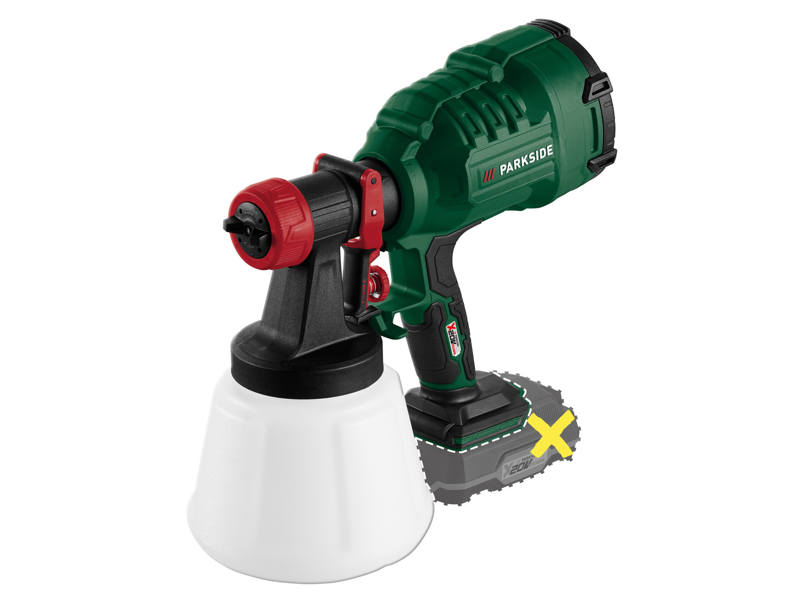 PARKSIDE Accu-verfspuit 20 V set met 2 Ah accu en 2,4 A lader
