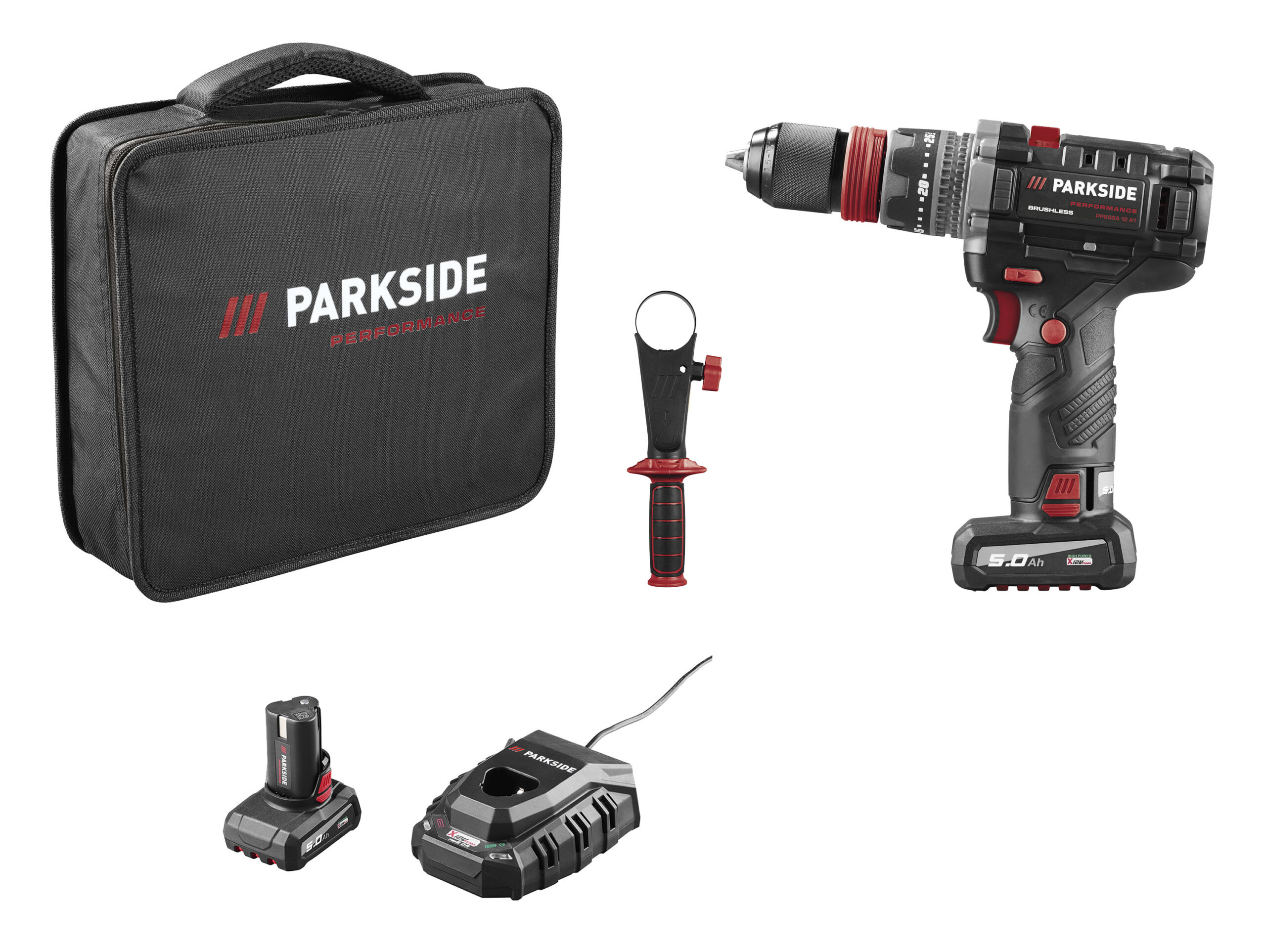 PARKSIDE PERFORMANCE Accu-schroefboormachine set 12 V met accu en lader (4054599300139)