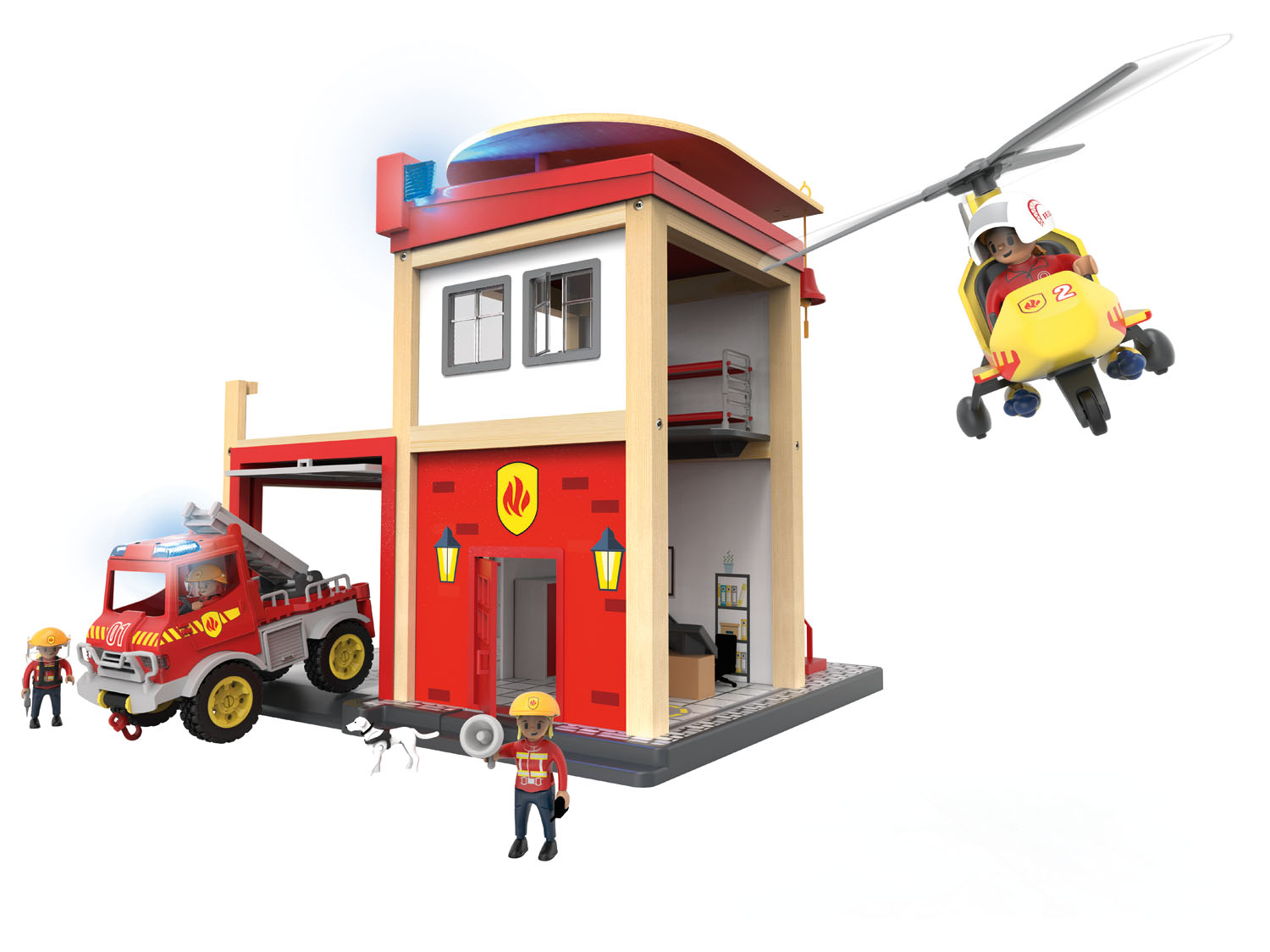 Playtive Speelset politiebureau, brandweerkazerne of strandhuis (4055334262583)