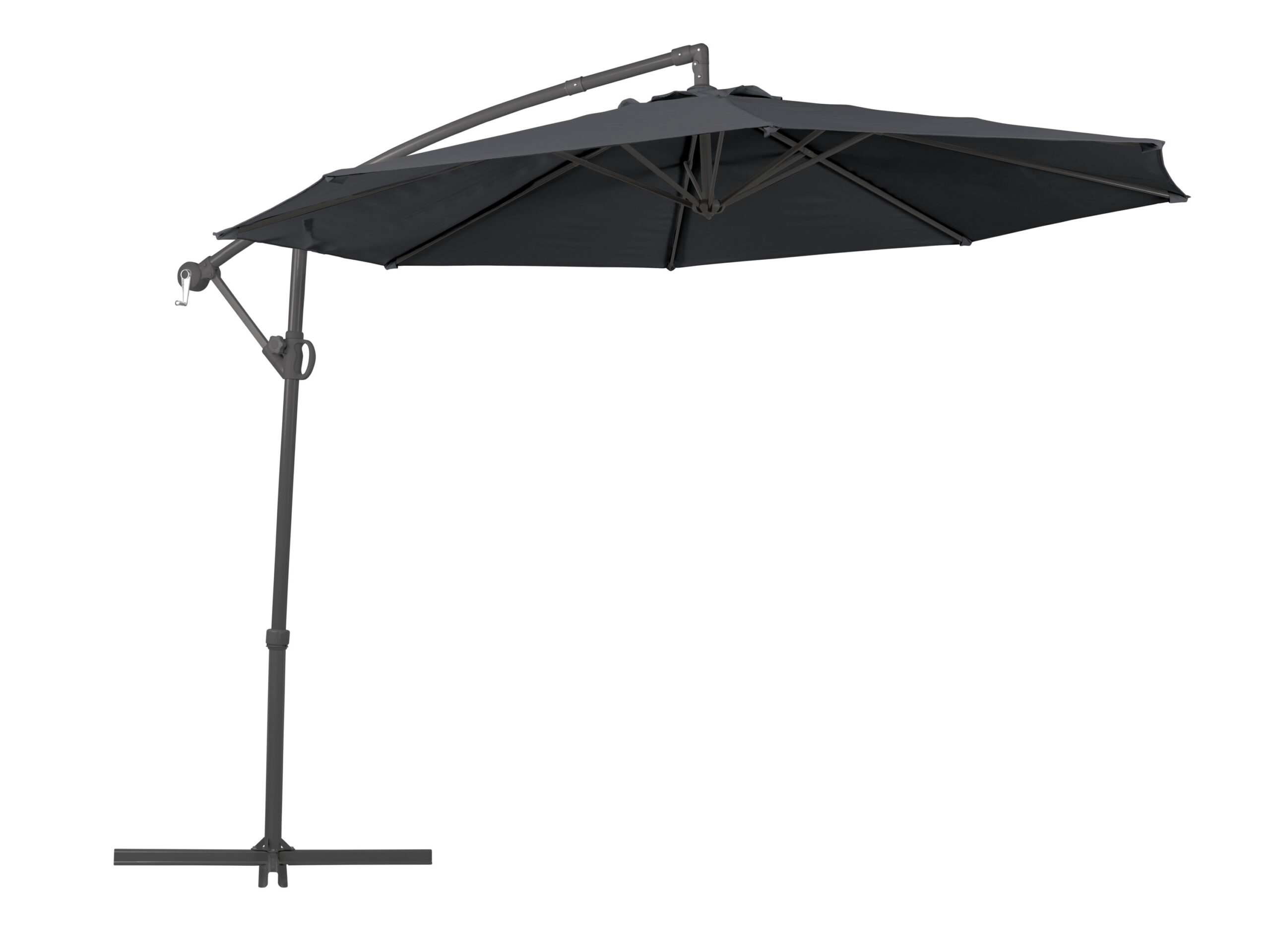 LIVARNO Zweefparasol Ø300 cm - antraciet - UPF 80 (4054599129822)