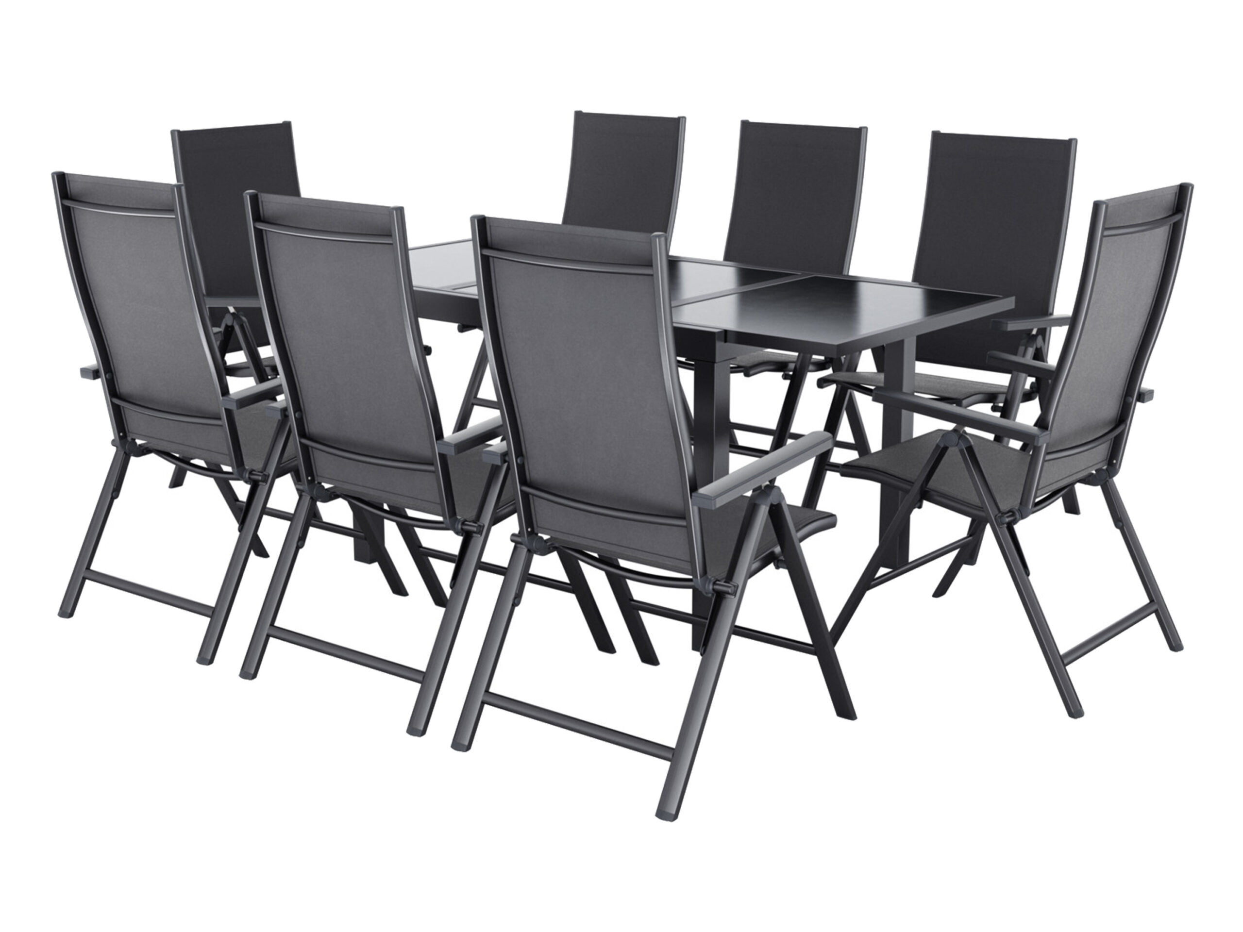 LIVARNO home Uitschuifbare aluminium tuintafel Houston set
