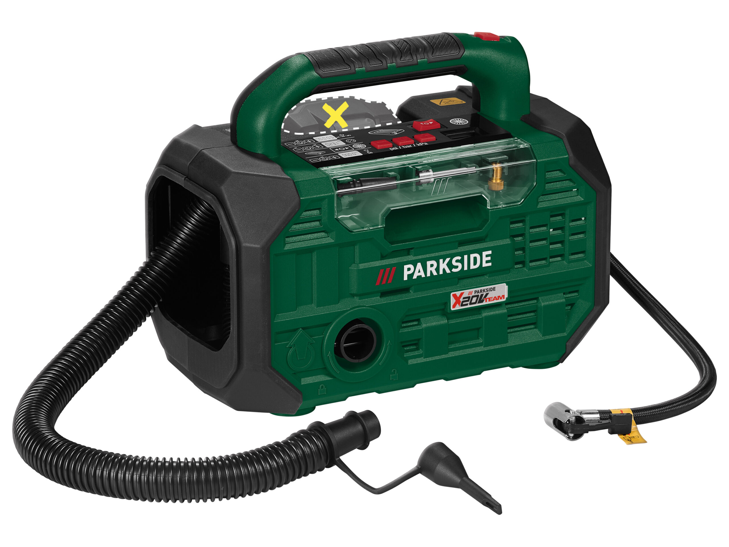 PARKSIDE Accu-compressor en -luchtpomp 20 V zonder accu en lader (4052916520772)