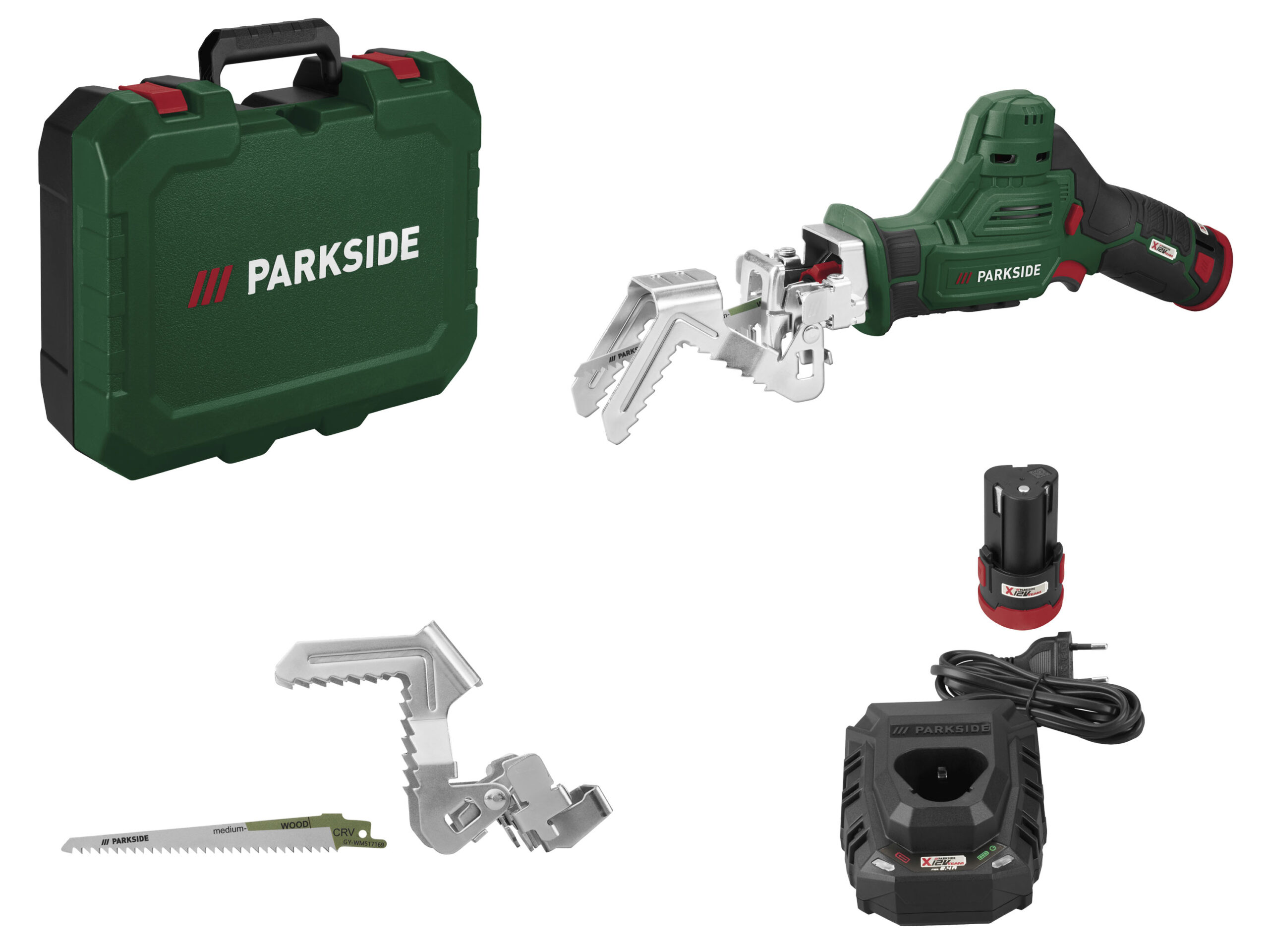 PARKSIDE Accu-takkenzaag 12 V met accu en lader (4054599296241)